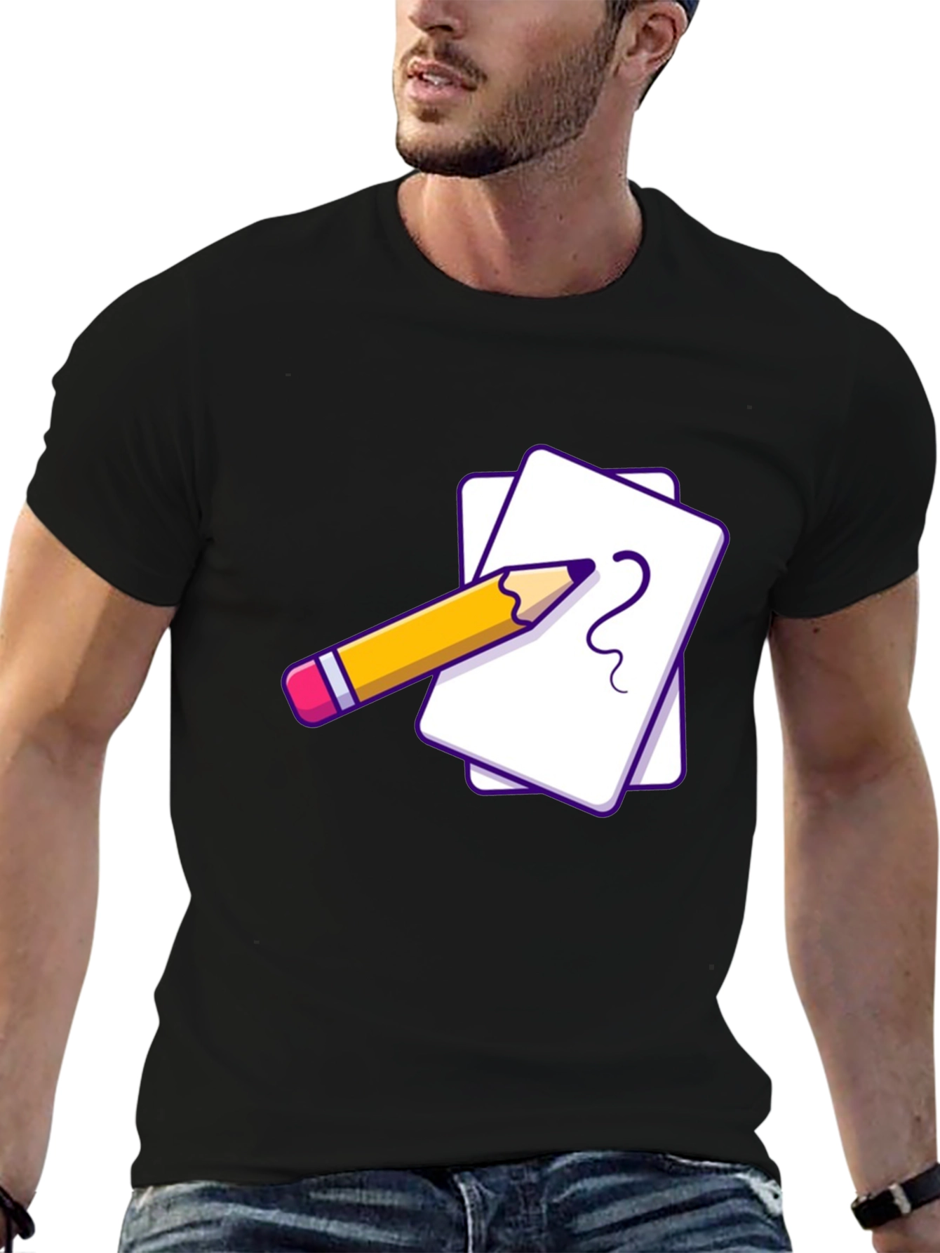 Creative Sketch Tee - Black Graphic T-Shirt