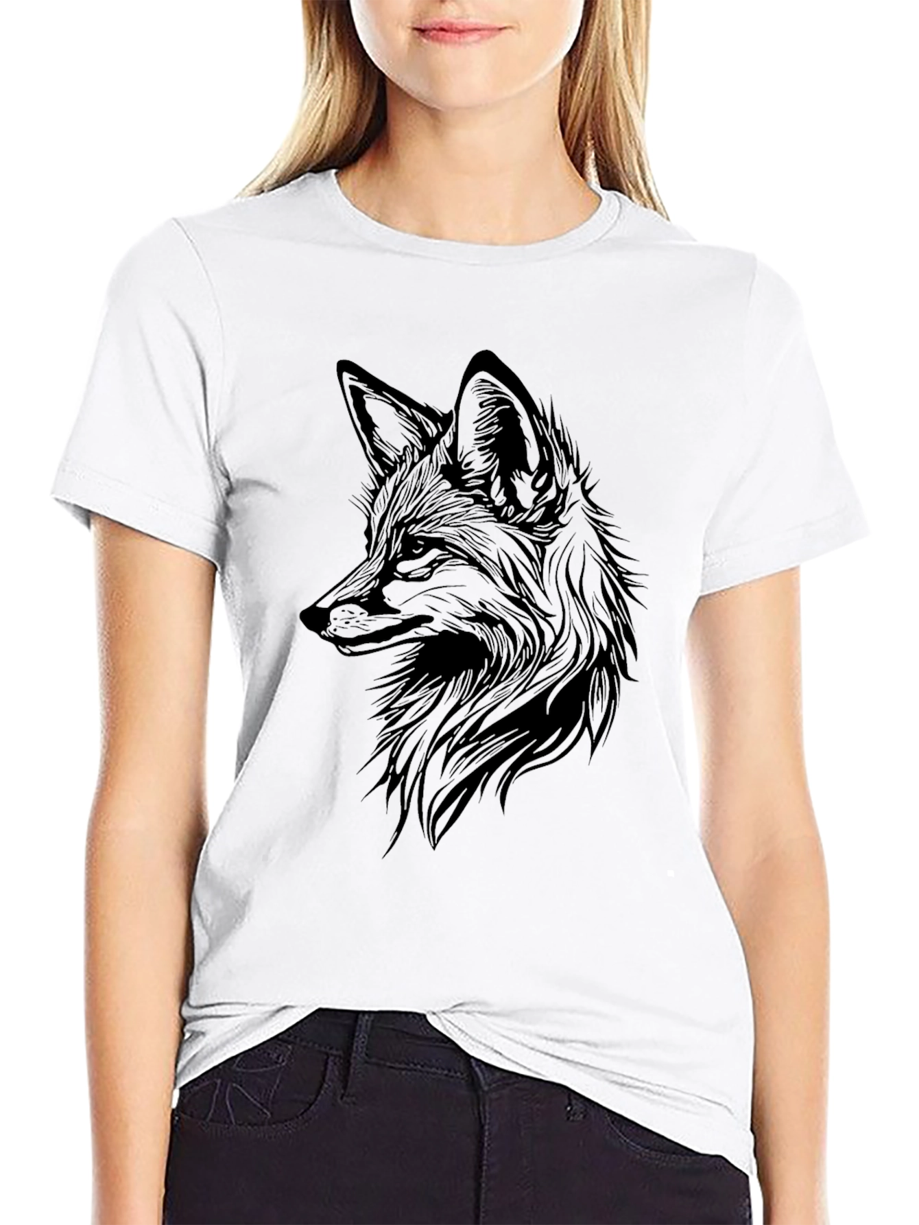 Mens Black Fox Graphic T-Shirt