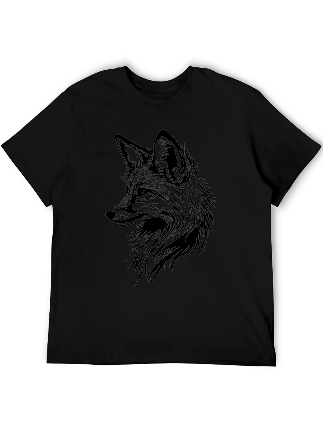 Mens Black Fox Graphic T-Shirt