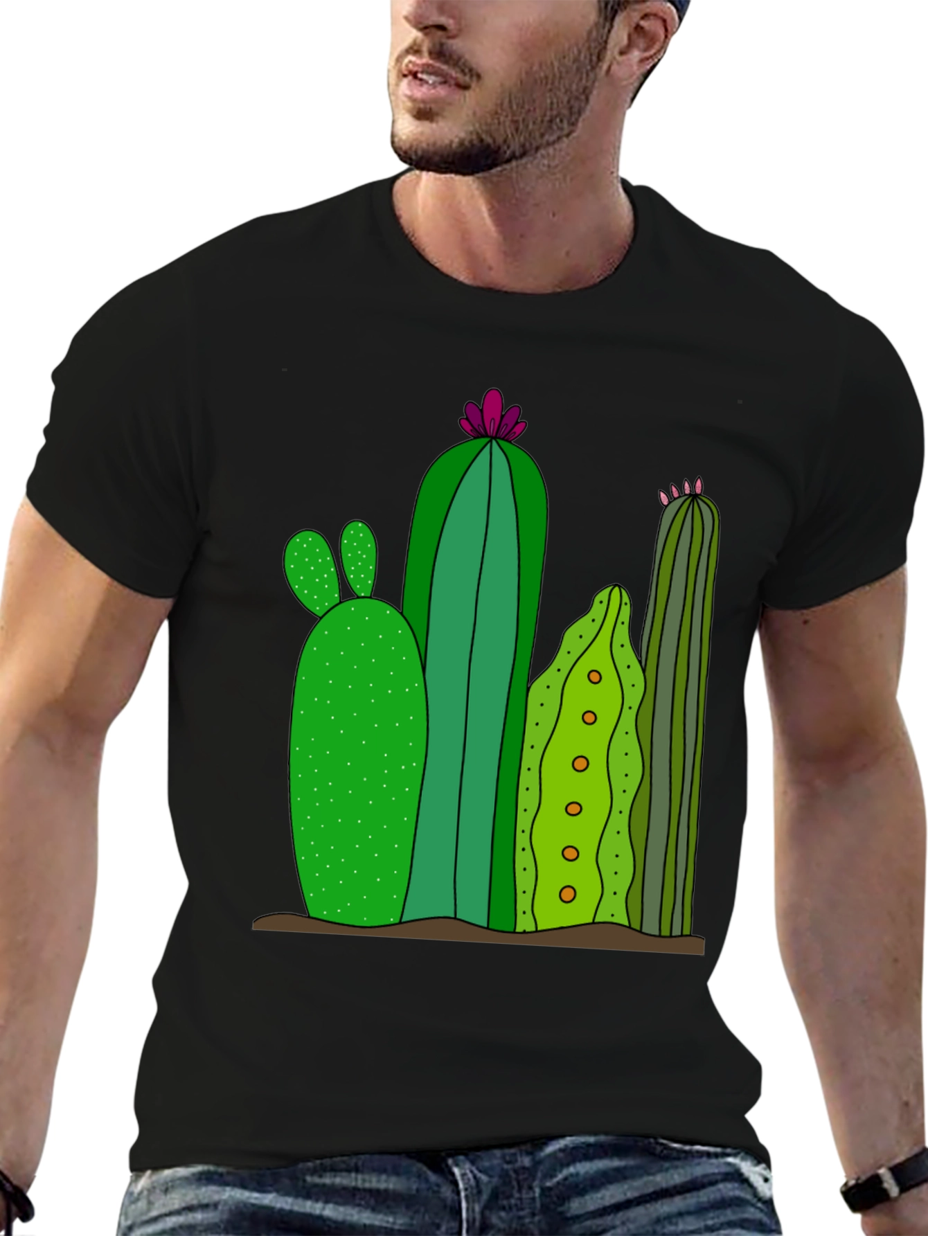Cactus Graphic Print T-Shirt