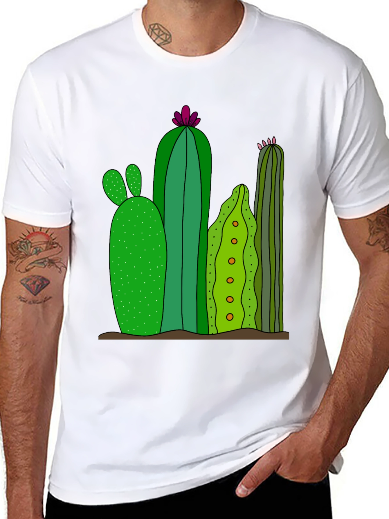 Cactus Graphic Print T-Shirt