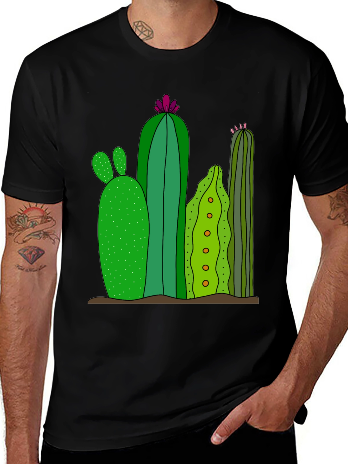 Cactus Graphic Print T-Shirt