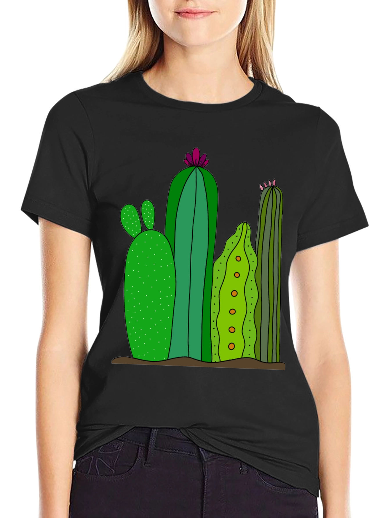 Cactus Graphic Print T-Shirt