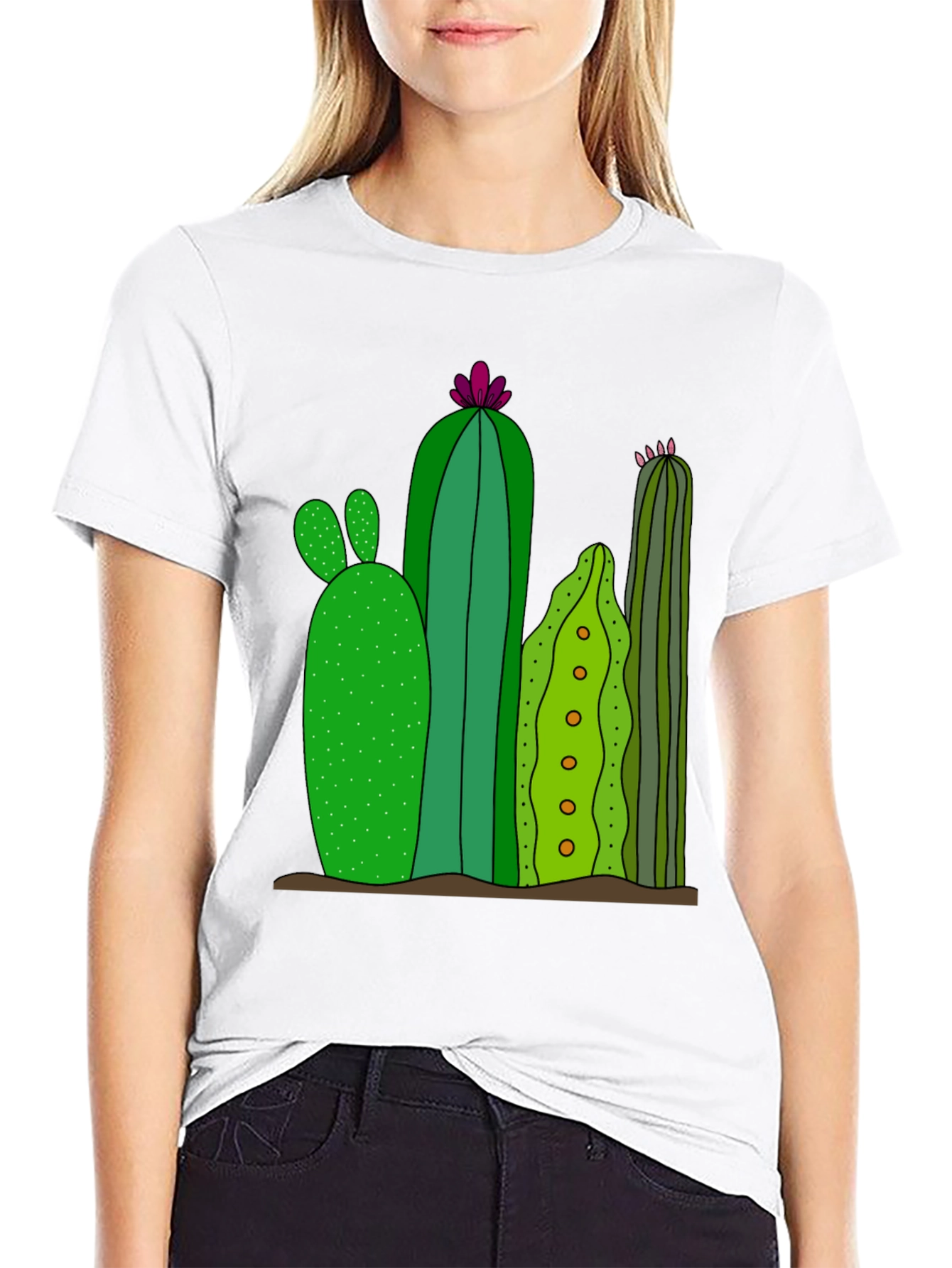 Cactus Graphic Print T-Shirt
