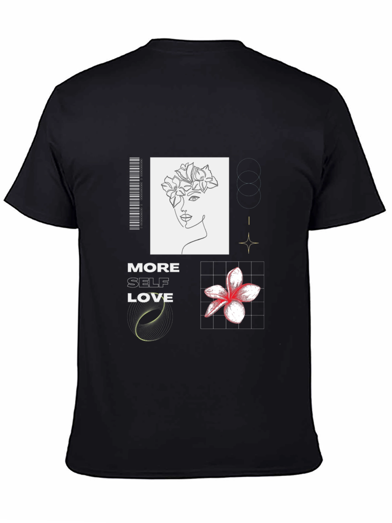 Modern Self-Love Black Graphic Tee