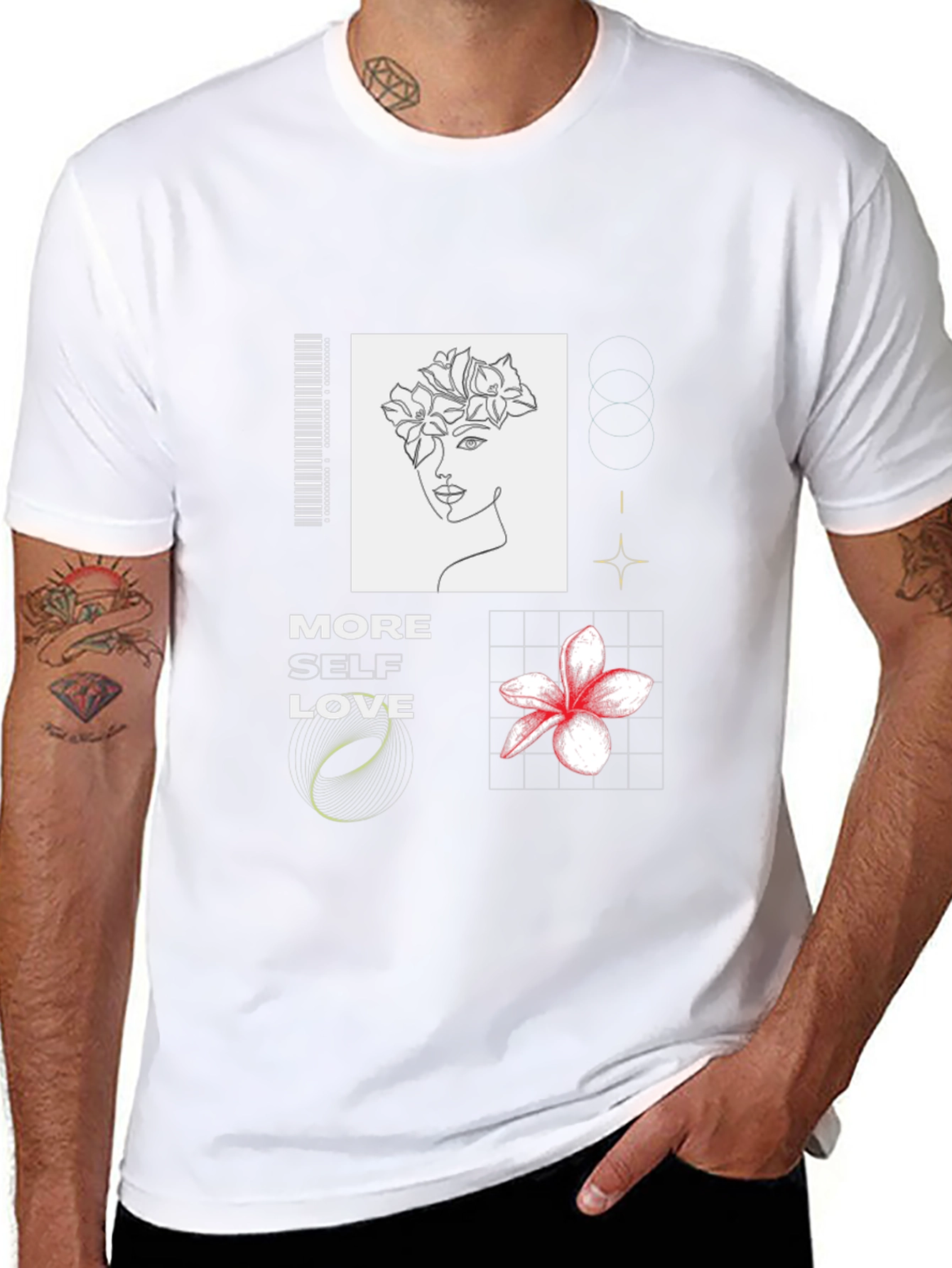 Modern Self-Love Black Graphic Tee