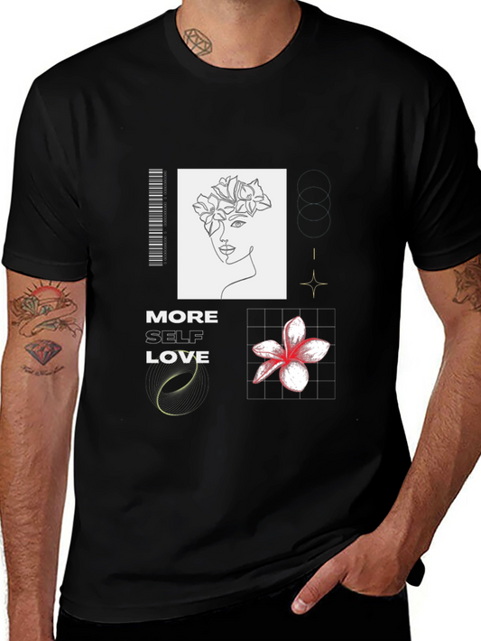Modern Self-Love Black Graphic Tee