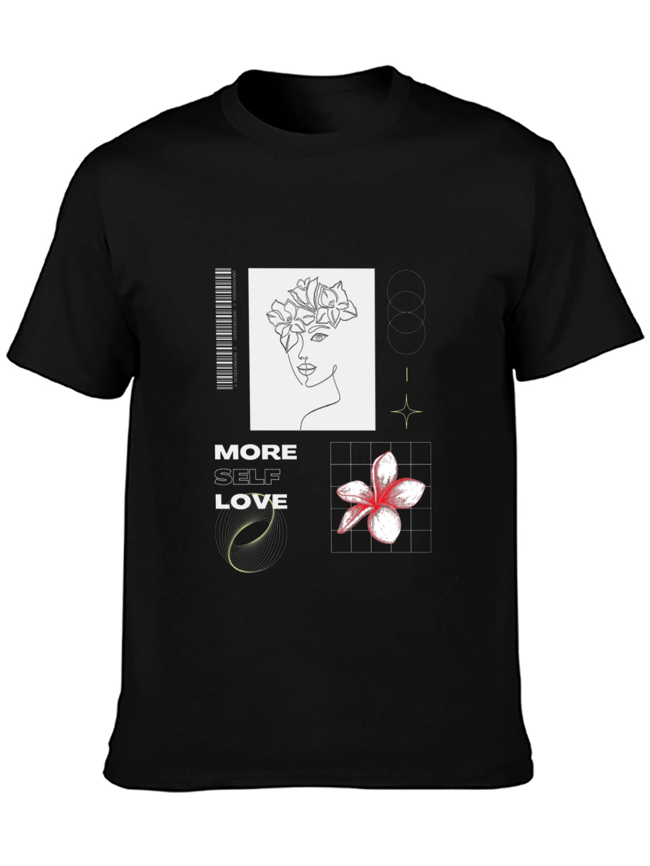 Modern Self-Love Black Graphic Tee