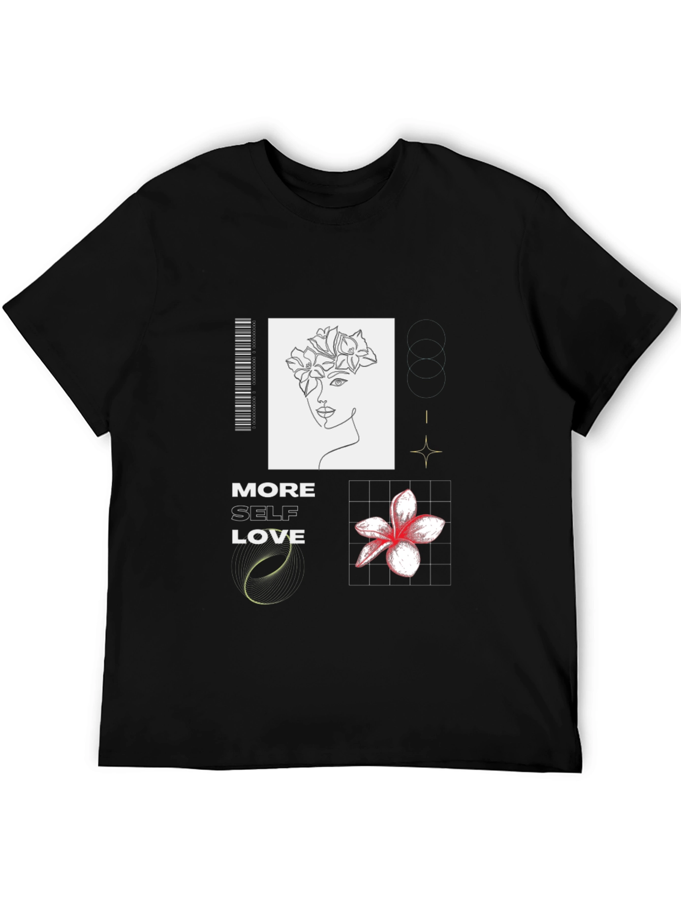 Modern Self-Love Black Graphic Tee