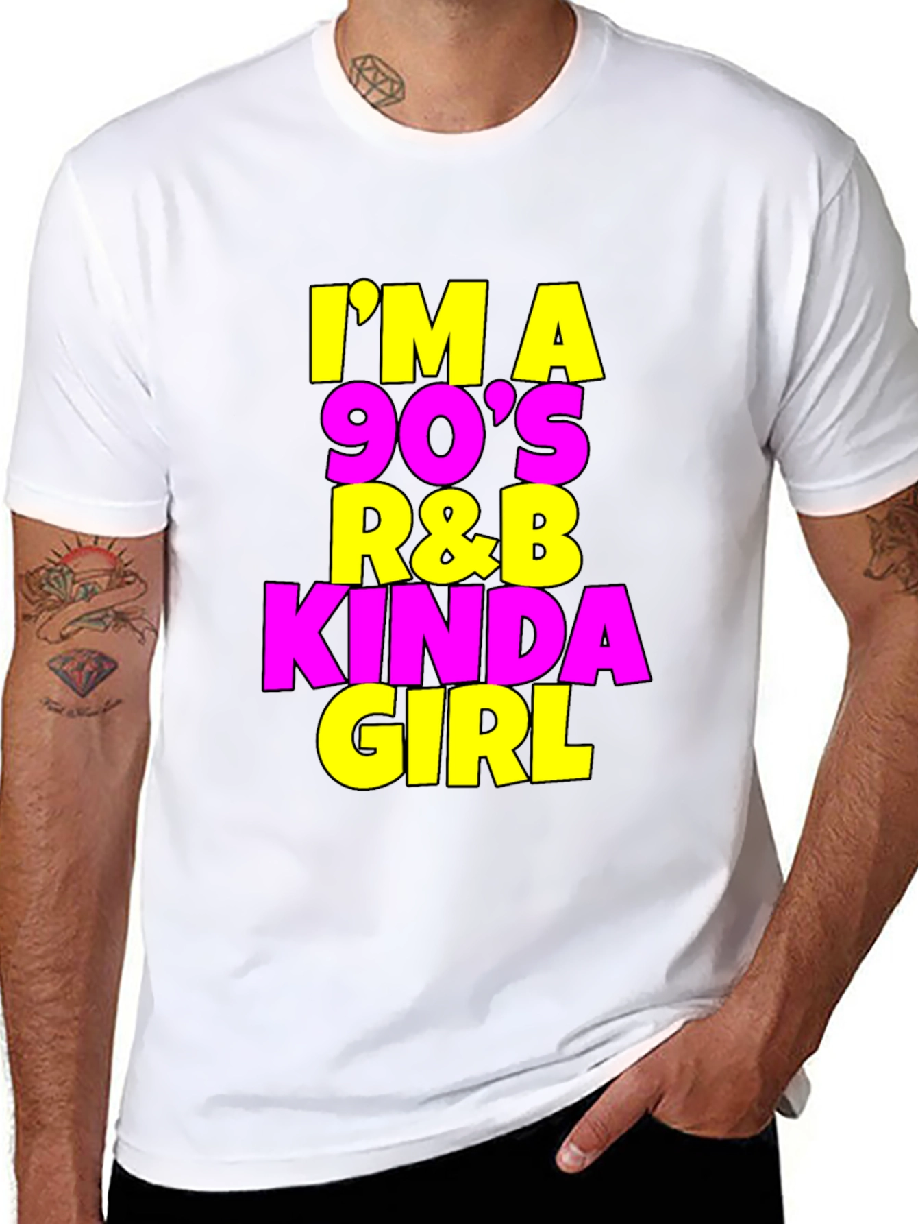 90s R&B Kinda Girl Black T-Shirt
