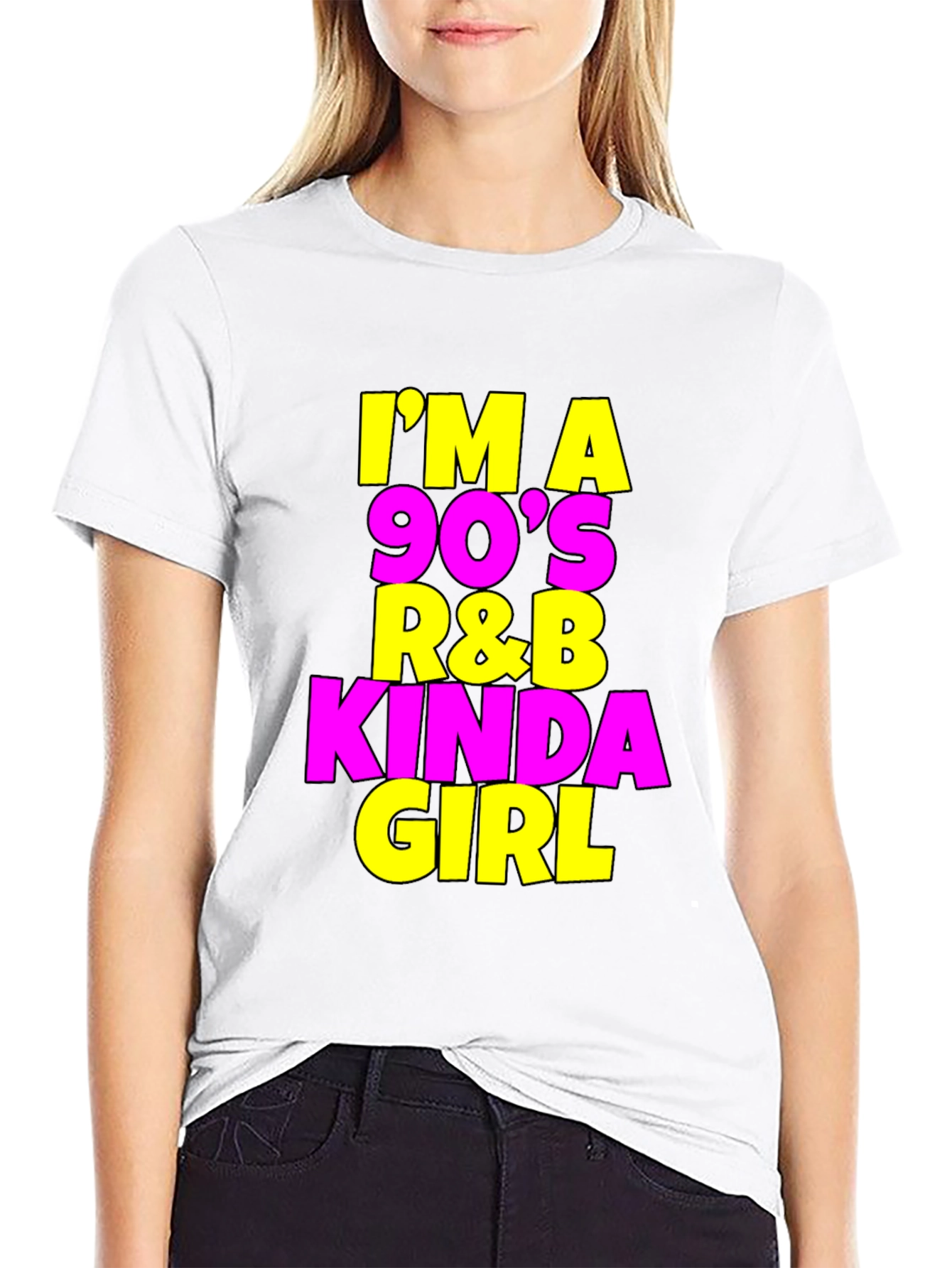 90s R&B Kinda Girl Black T-Shirt