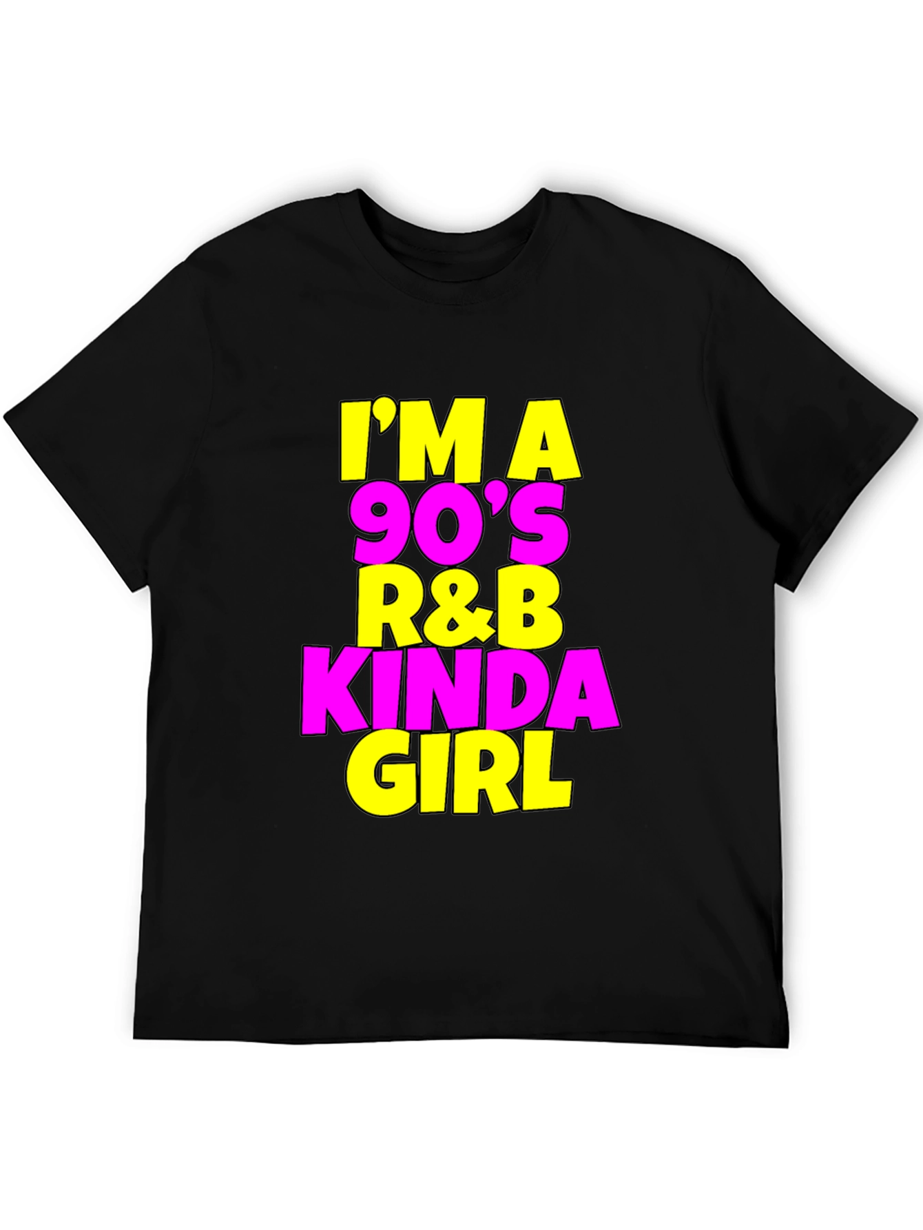 90s R&B Kinda Girl Black T-Shirt