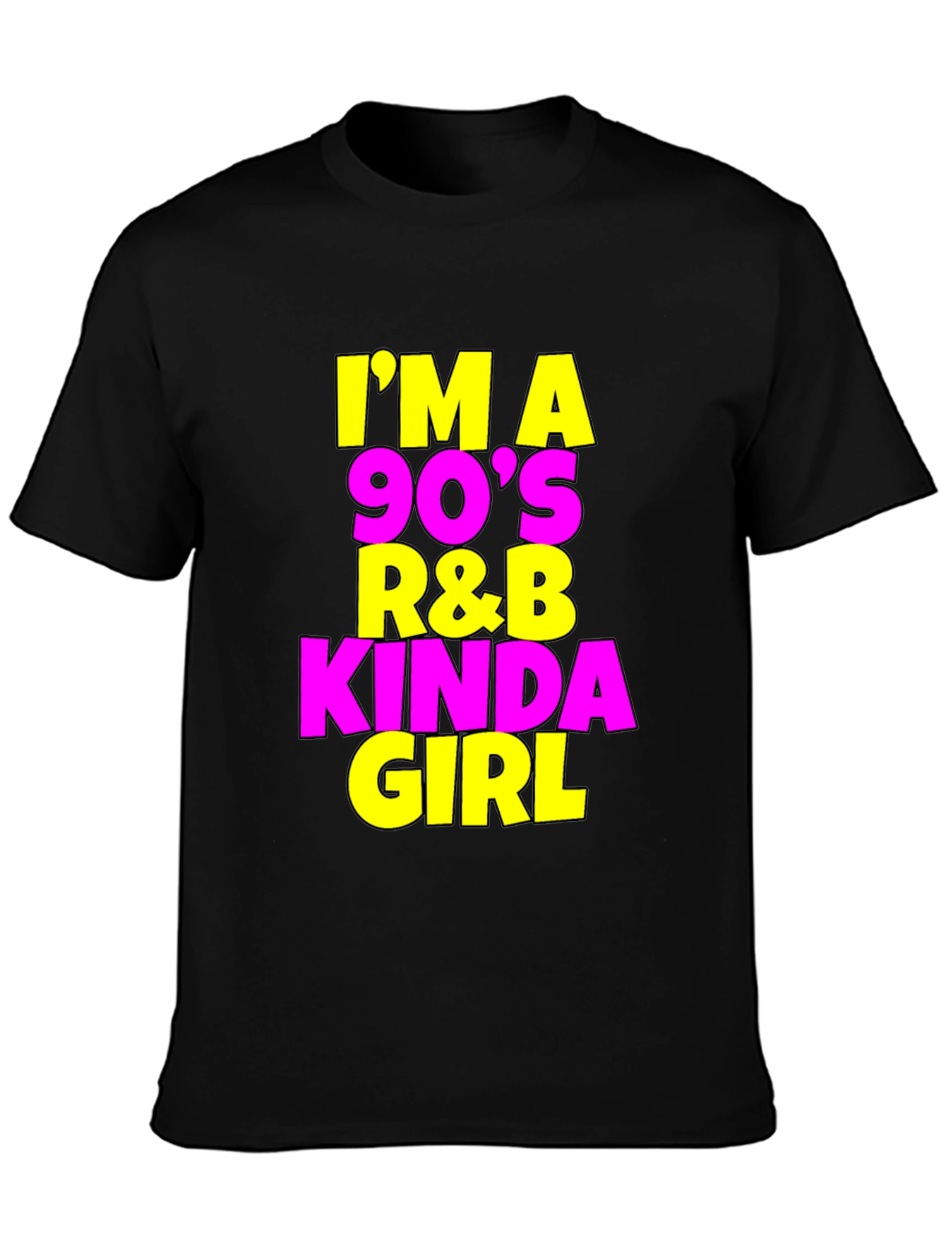 90s R&B Kinda Girl Black T-Shirt