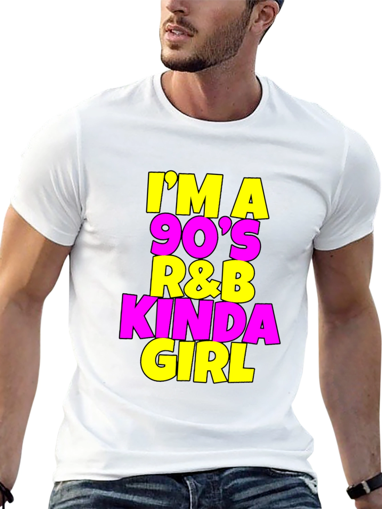90s R&B Kinda Girl Black T-Shirt