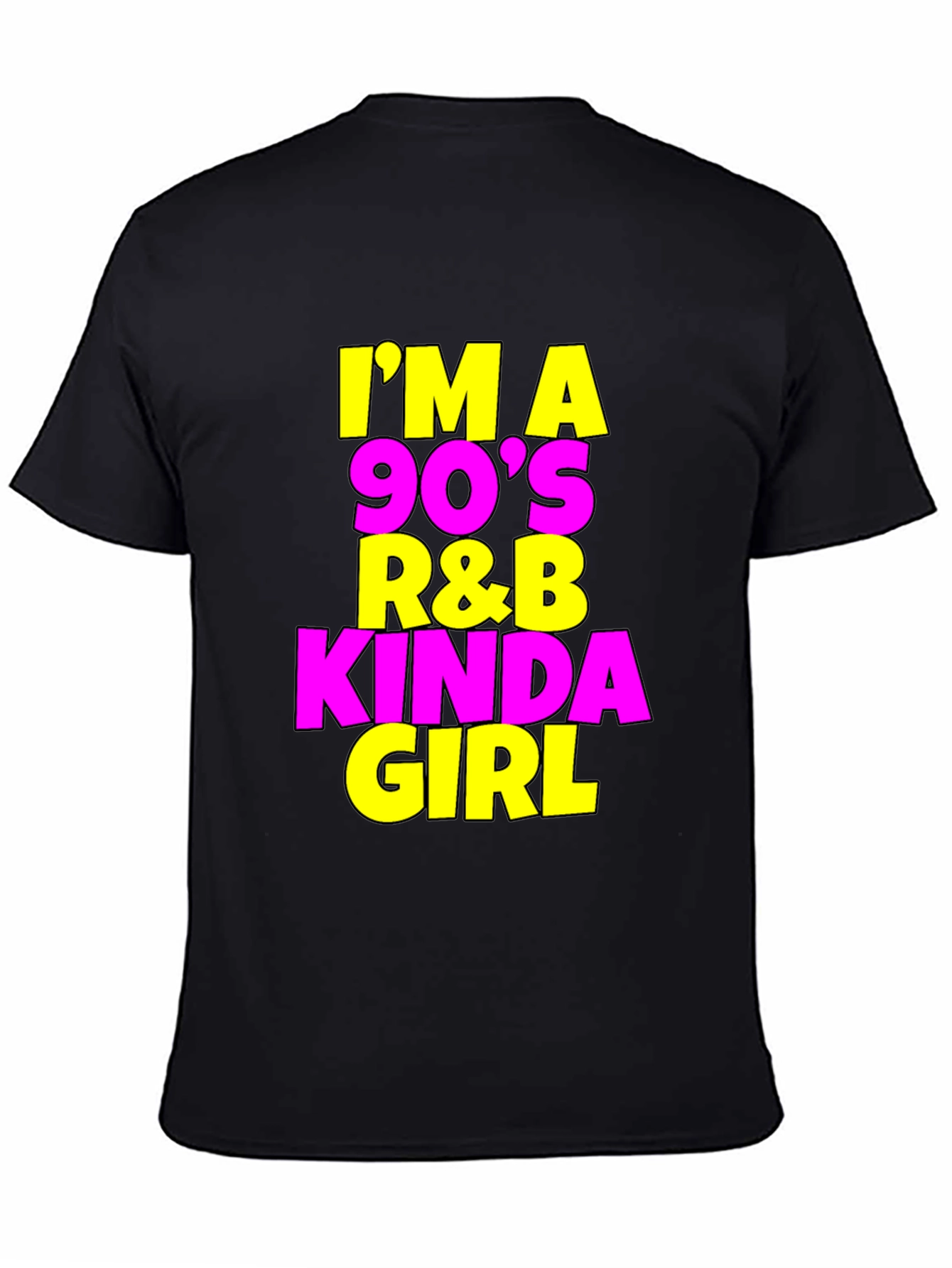 90s R&B Kinda Girl Black T-Shirt
