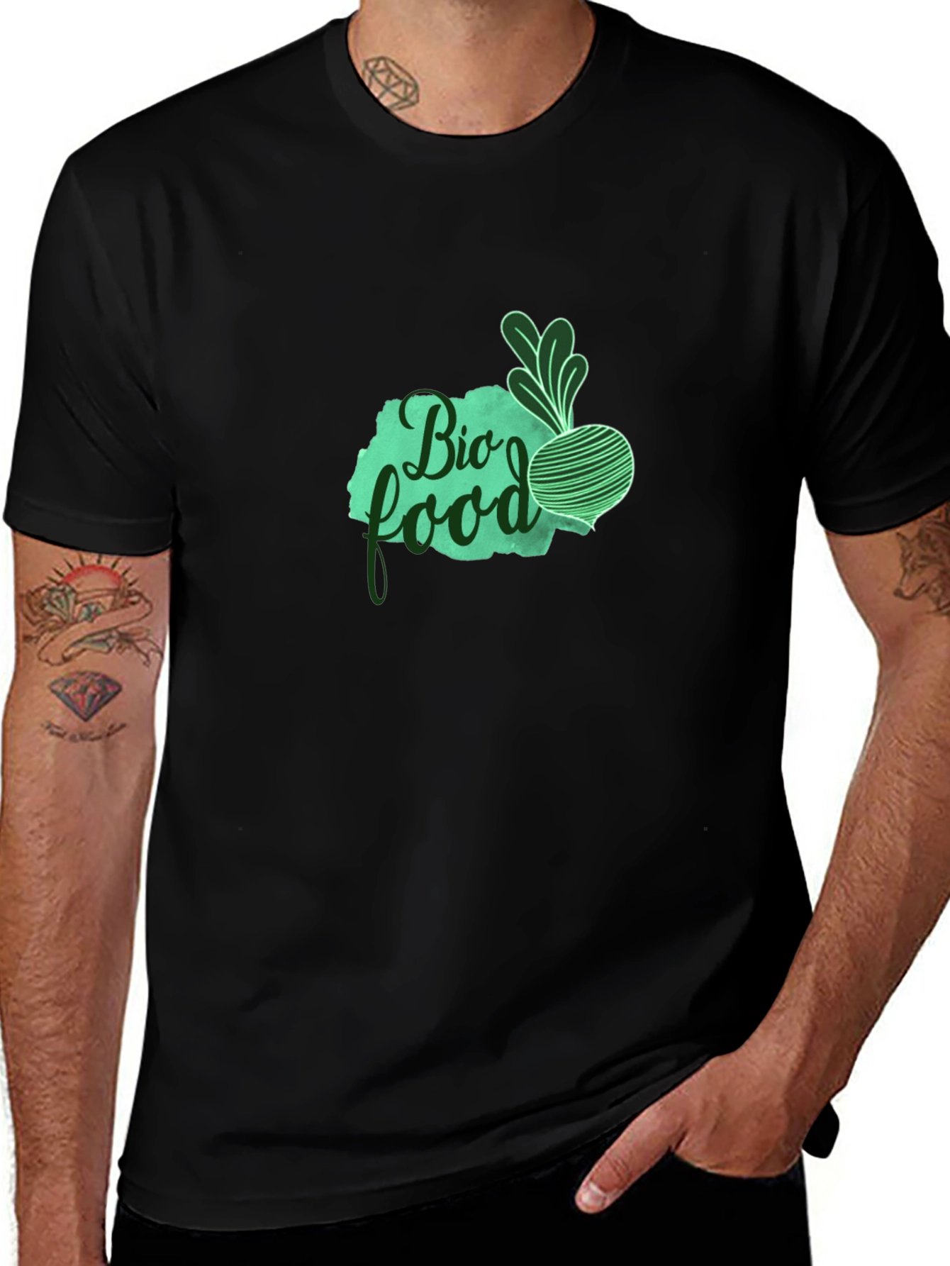 Bio Food Graphic Tee - Eco-Friendly Style