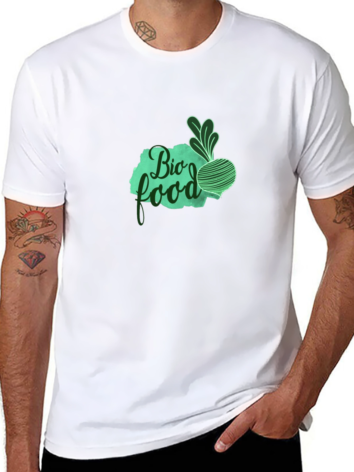 Bio Food Graphic Tee - Eco-Friendly Style
