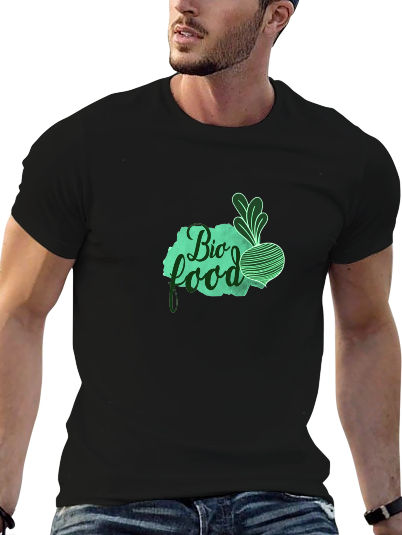Bio Food Graphic Tee - Eco-Friendly Style