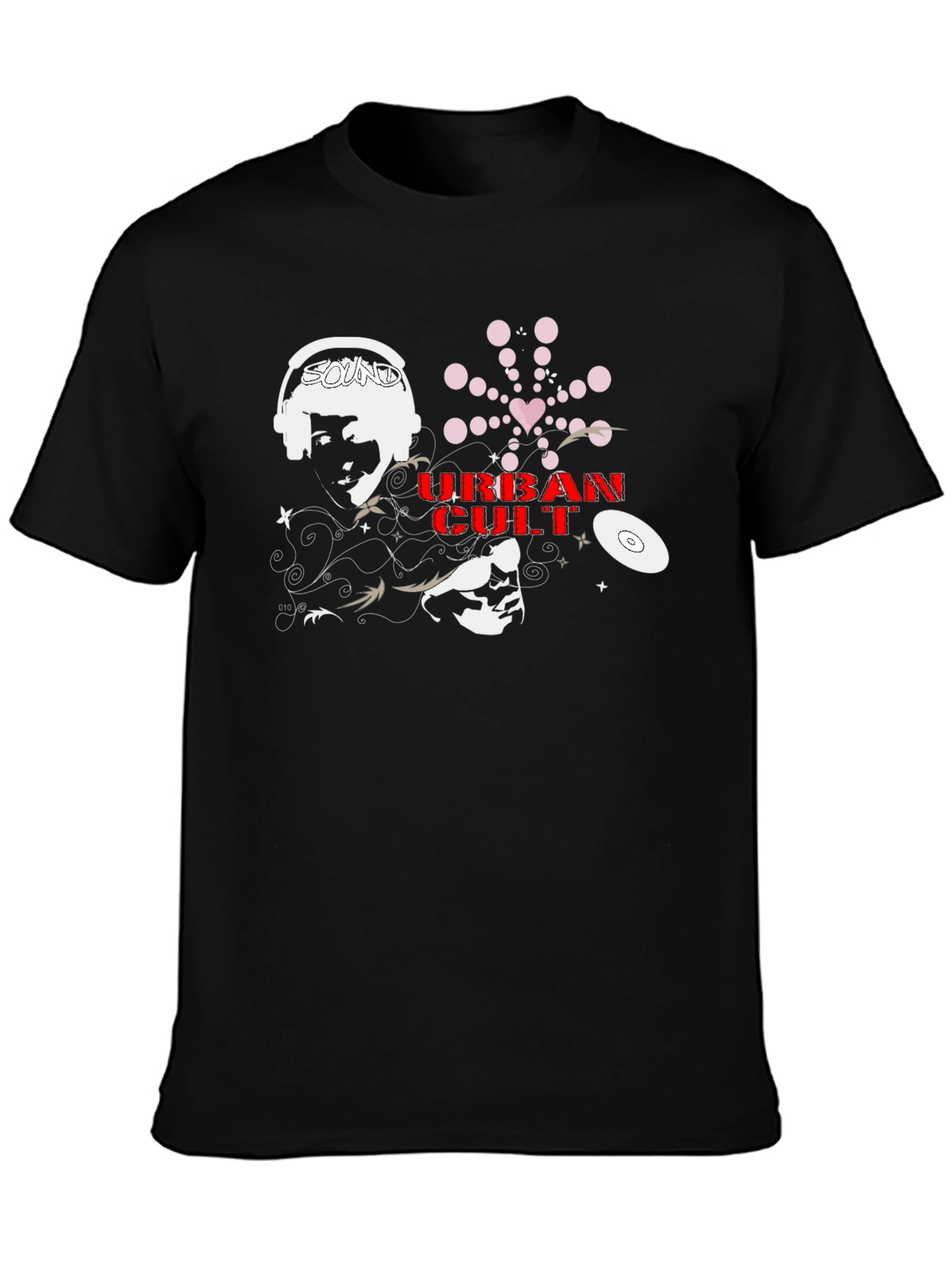 Urban Cult Graphic Tee - Black Cotton