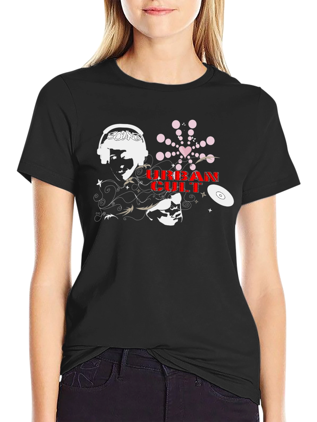 Urban Cult Graphic Tee - Black Cotton
