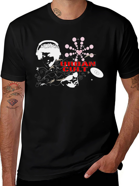 Urban Cult Graphic Tee - Black Cotton