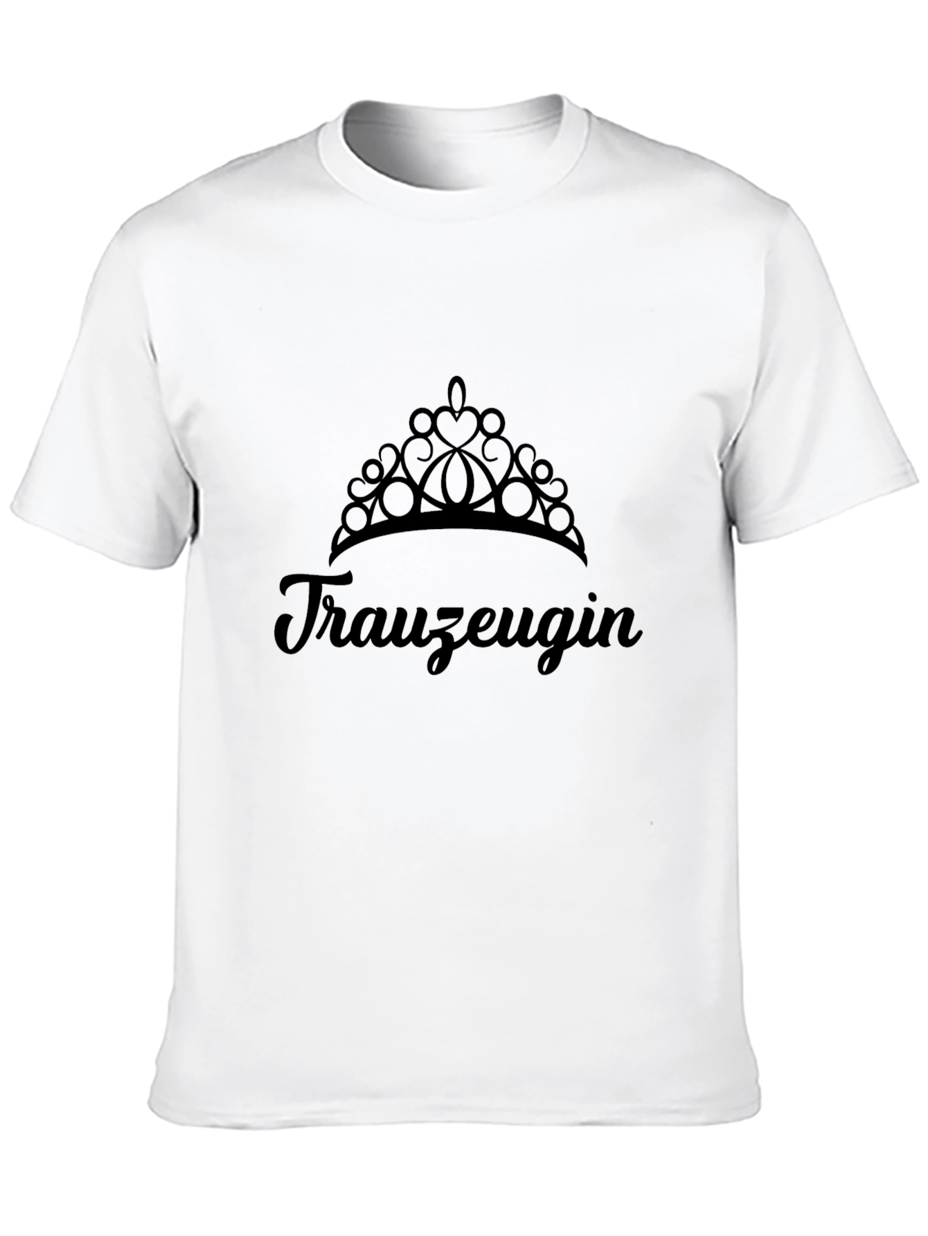 Trauzeugin Crown T-Shirt - Black Bridal Party Tee
