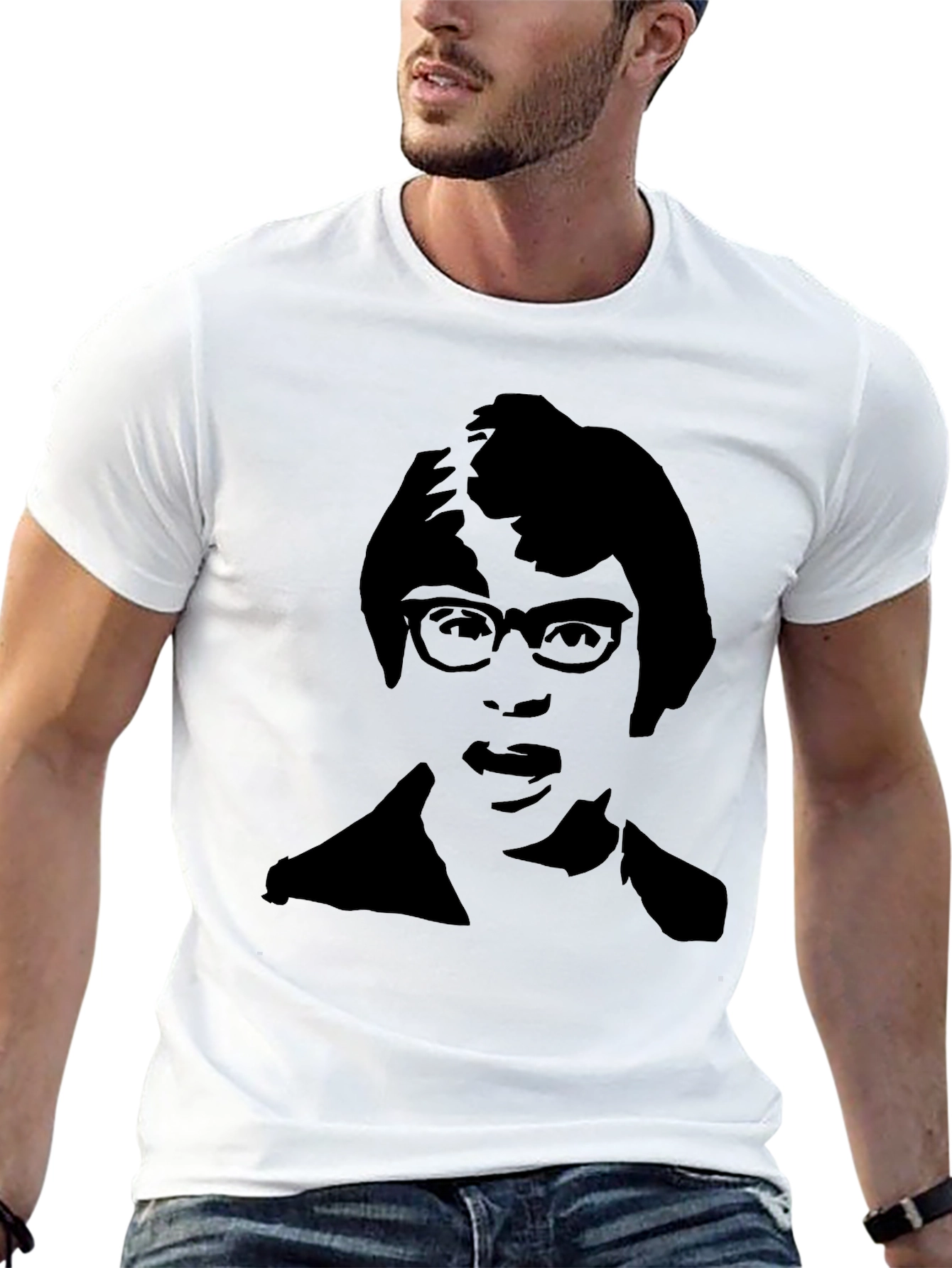 Black Austin Powers Silhouette Graphic Tee