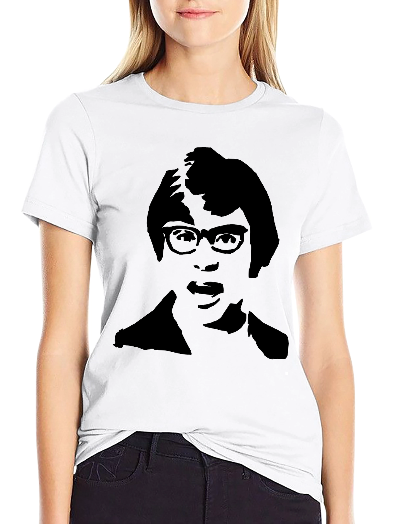 Black Austin Powers Silhouette Graphic Tee