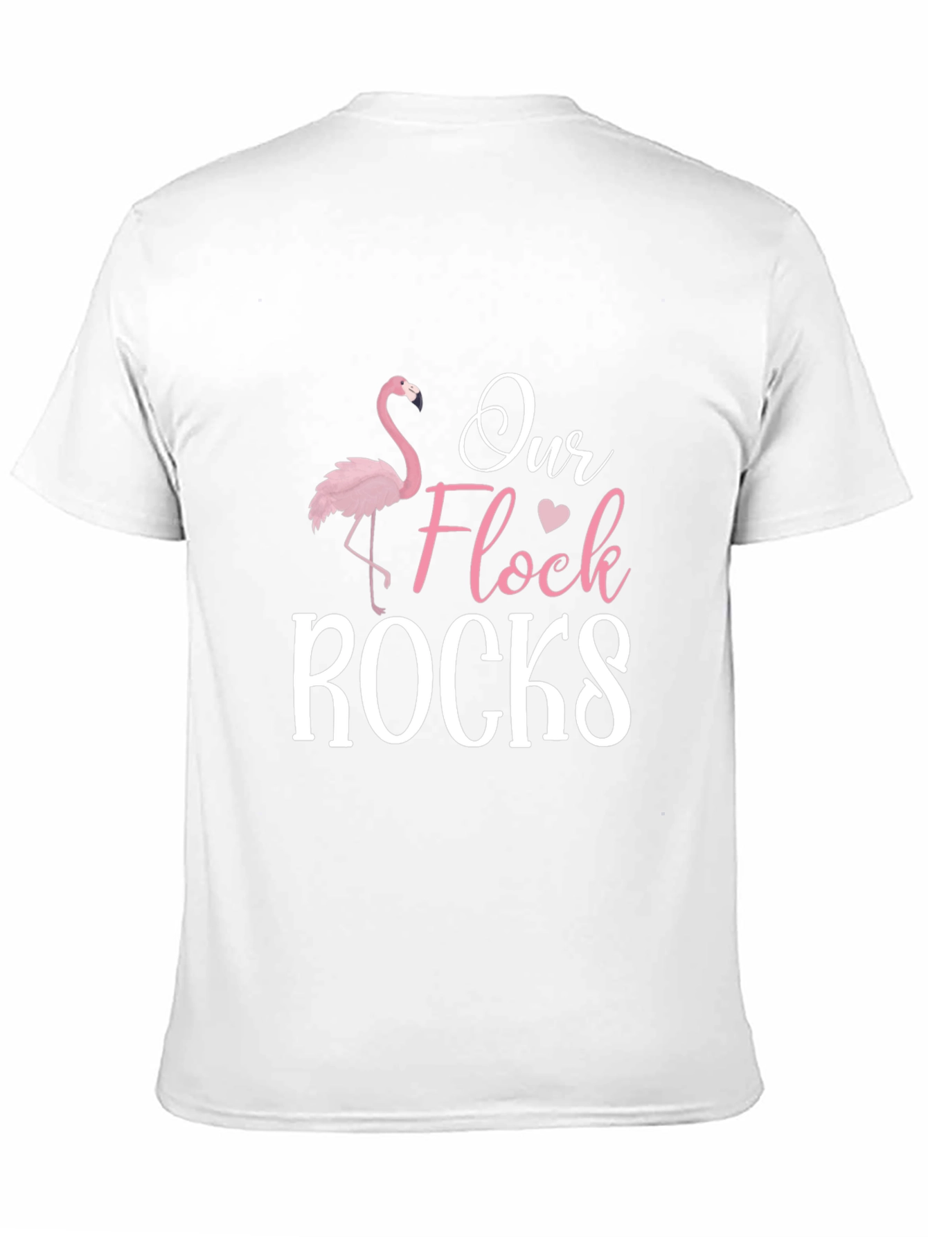Our Flock Rocks Flamingo Graphic T-Shirt