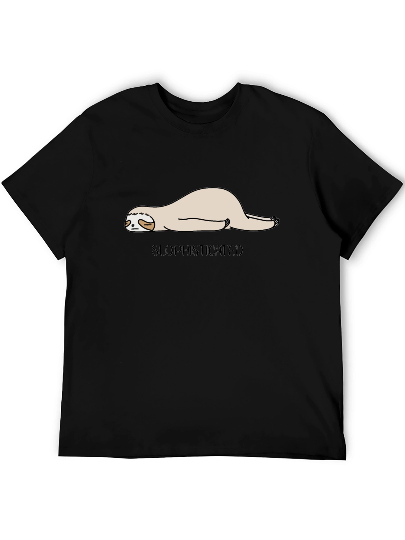 Slothisticated Black Graphic Tee