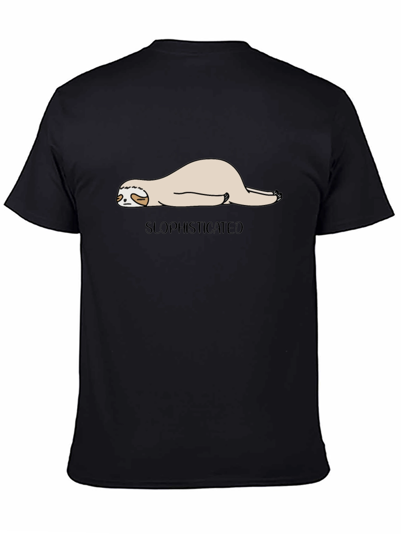 Slothisticated Black Graphic Tee