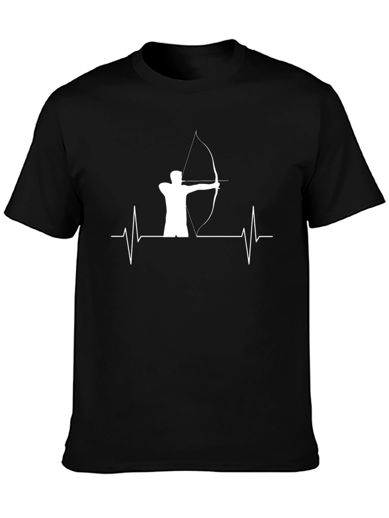Archery Heartbeat Graphic Tee - Black