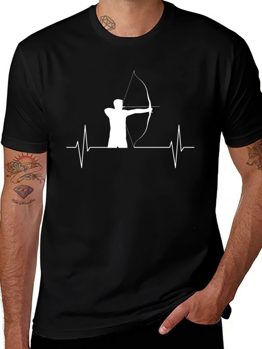 Archery Heartbeat Graphic Tee - Black