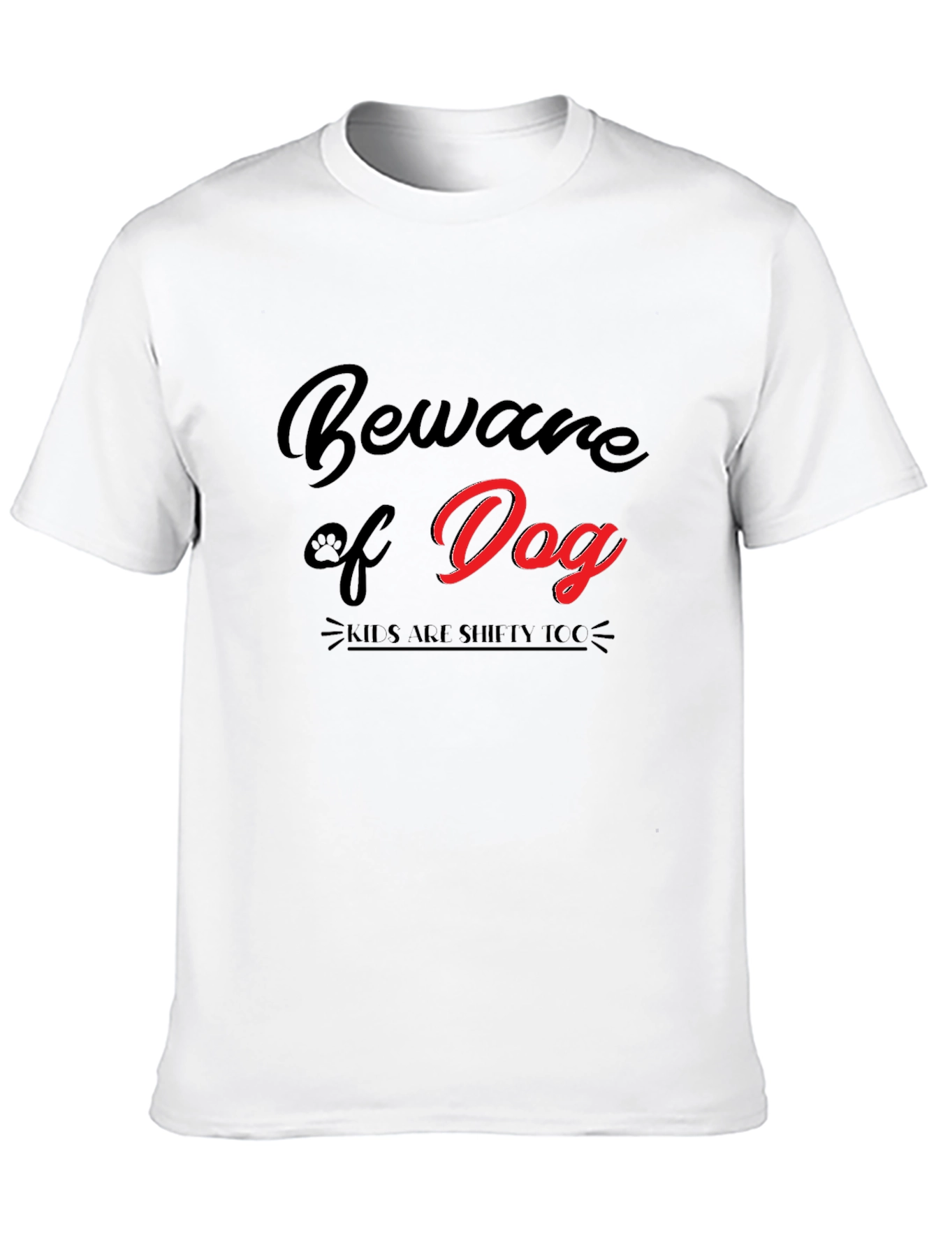 Beware of Dog Graphic Black T-Shirt