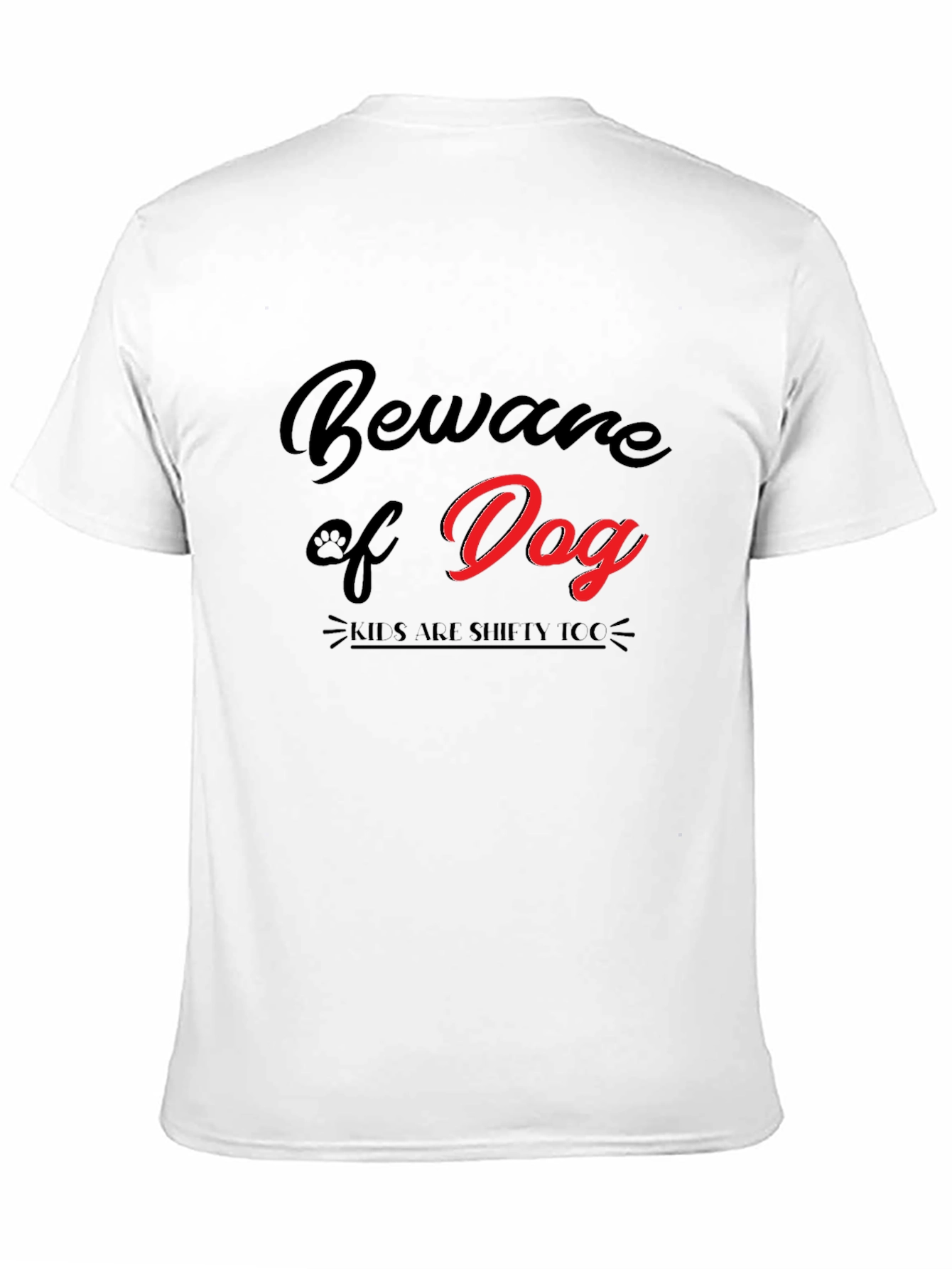 Beware of Dog Graphic Black T-Shirt