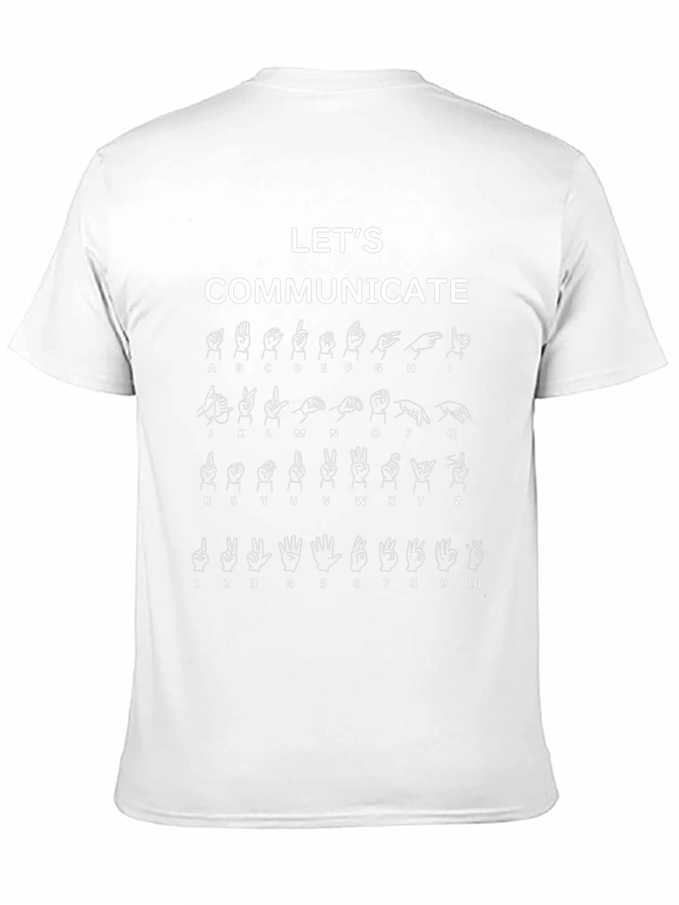 Lets Communicate Sign Language Graphic Tee