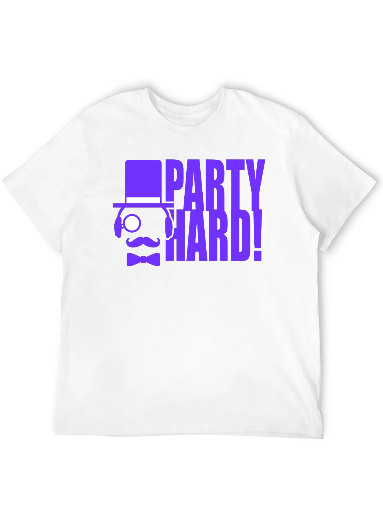 Party Hard! Graphic Print Black T-Shirt