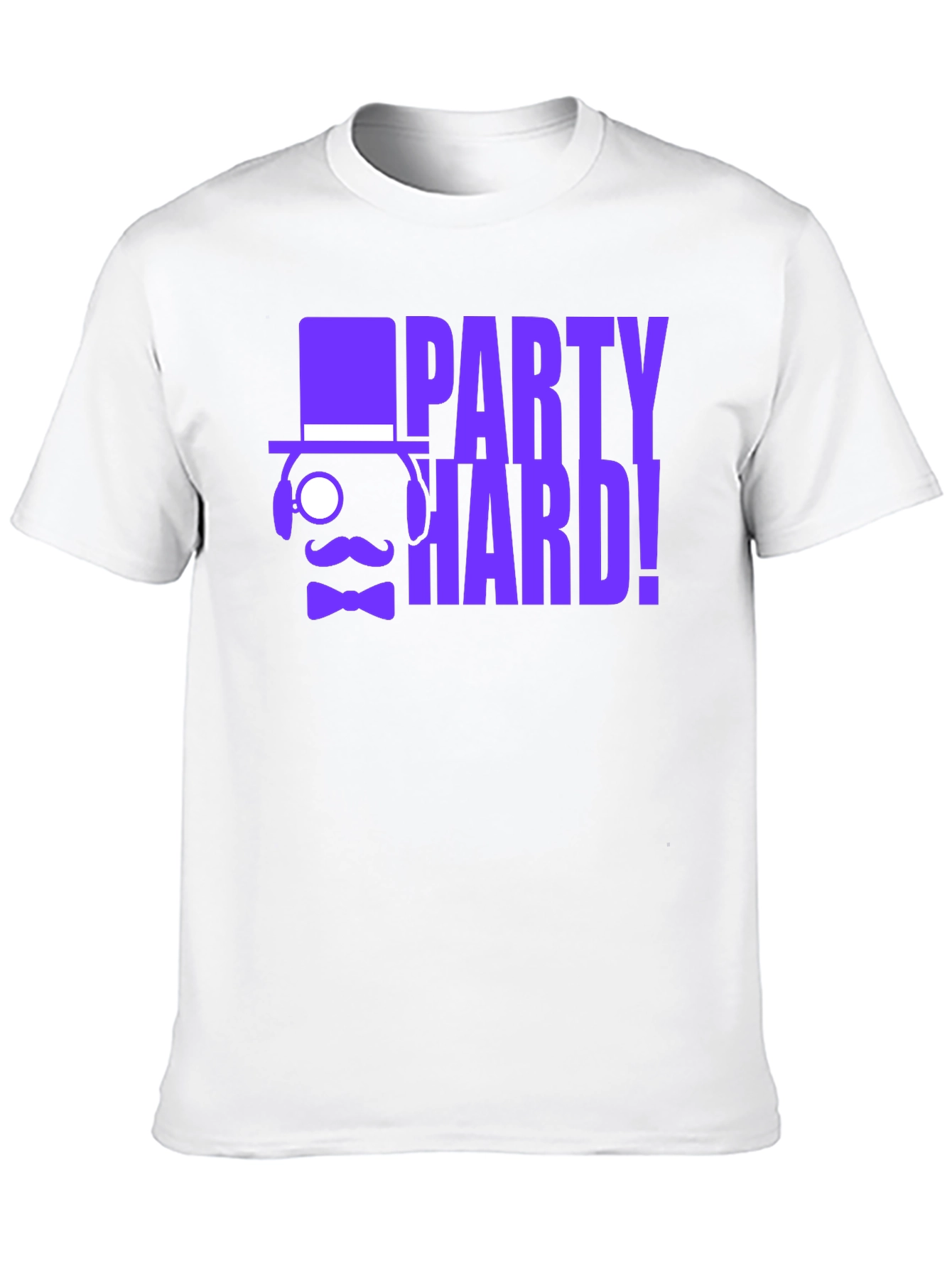 Party Hard! Graphic Print Black T-Shirt