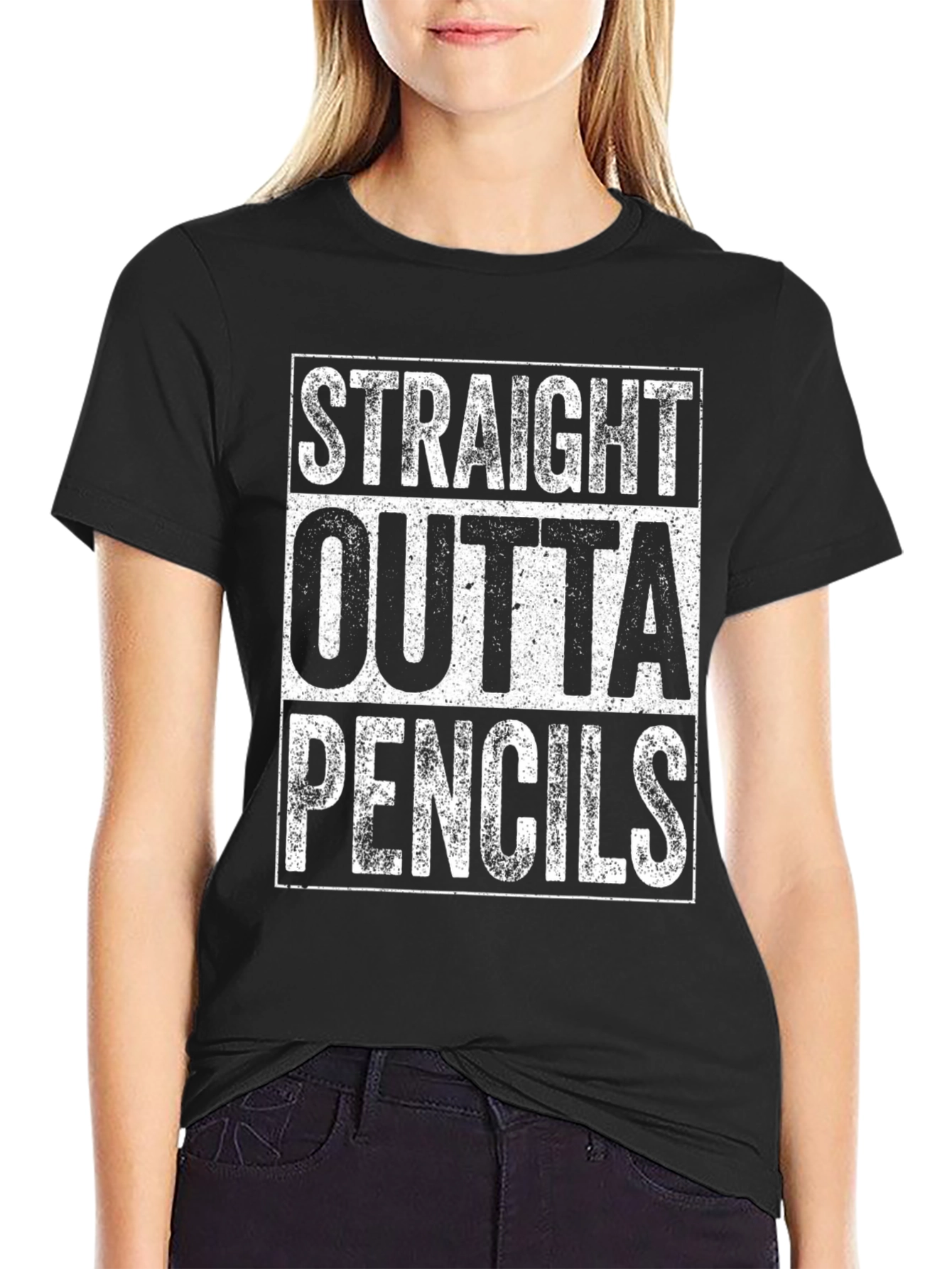 Straight Outta Pencils Graphic T-Shirt