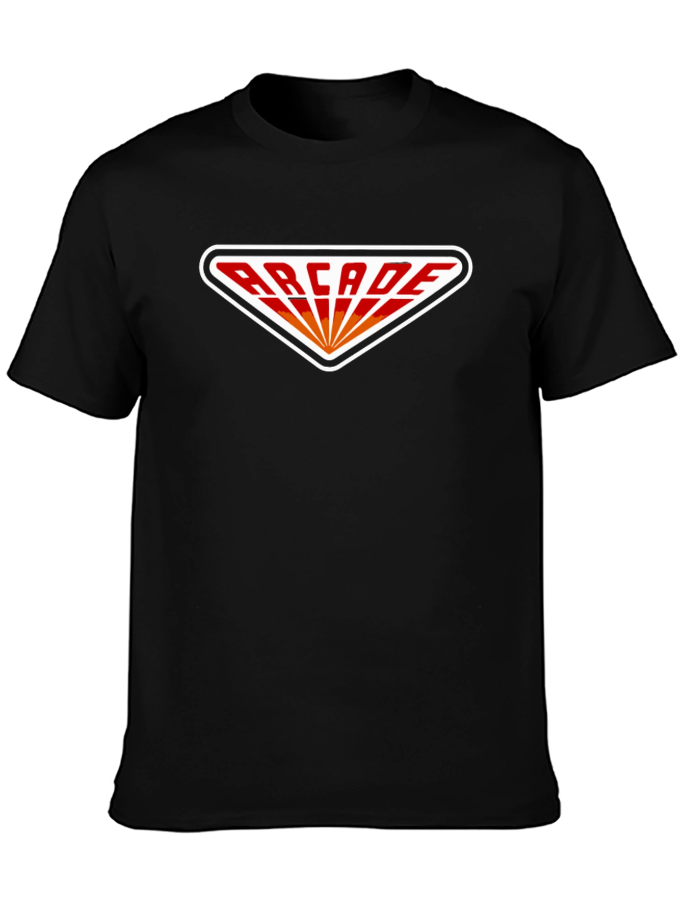Retro Arcade Graphic Tee - Black Cotton T-Shirt