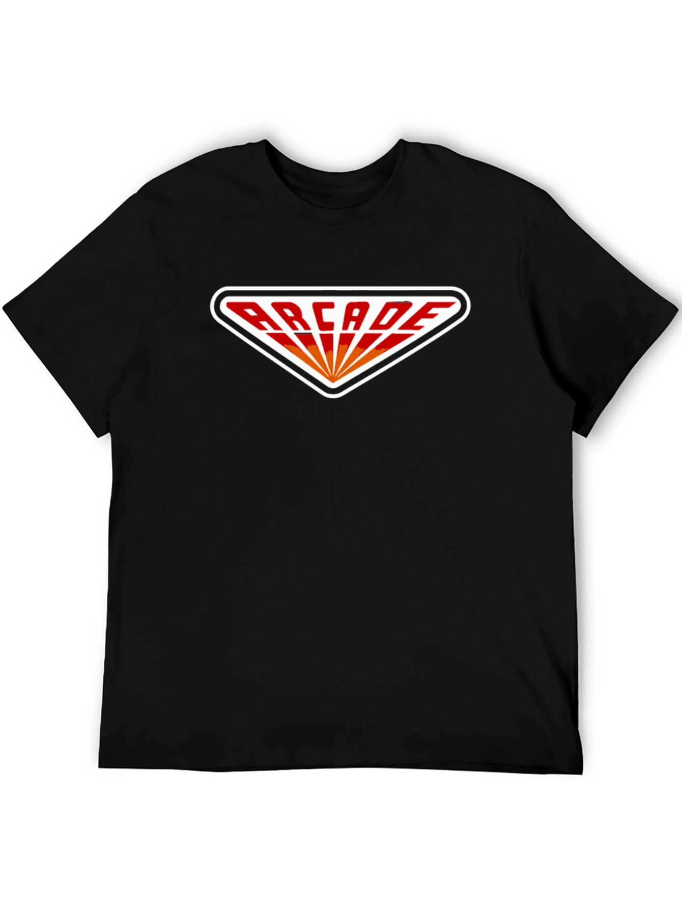 Retro Arcade Graphic Tee - Black Cotton T-Shirt