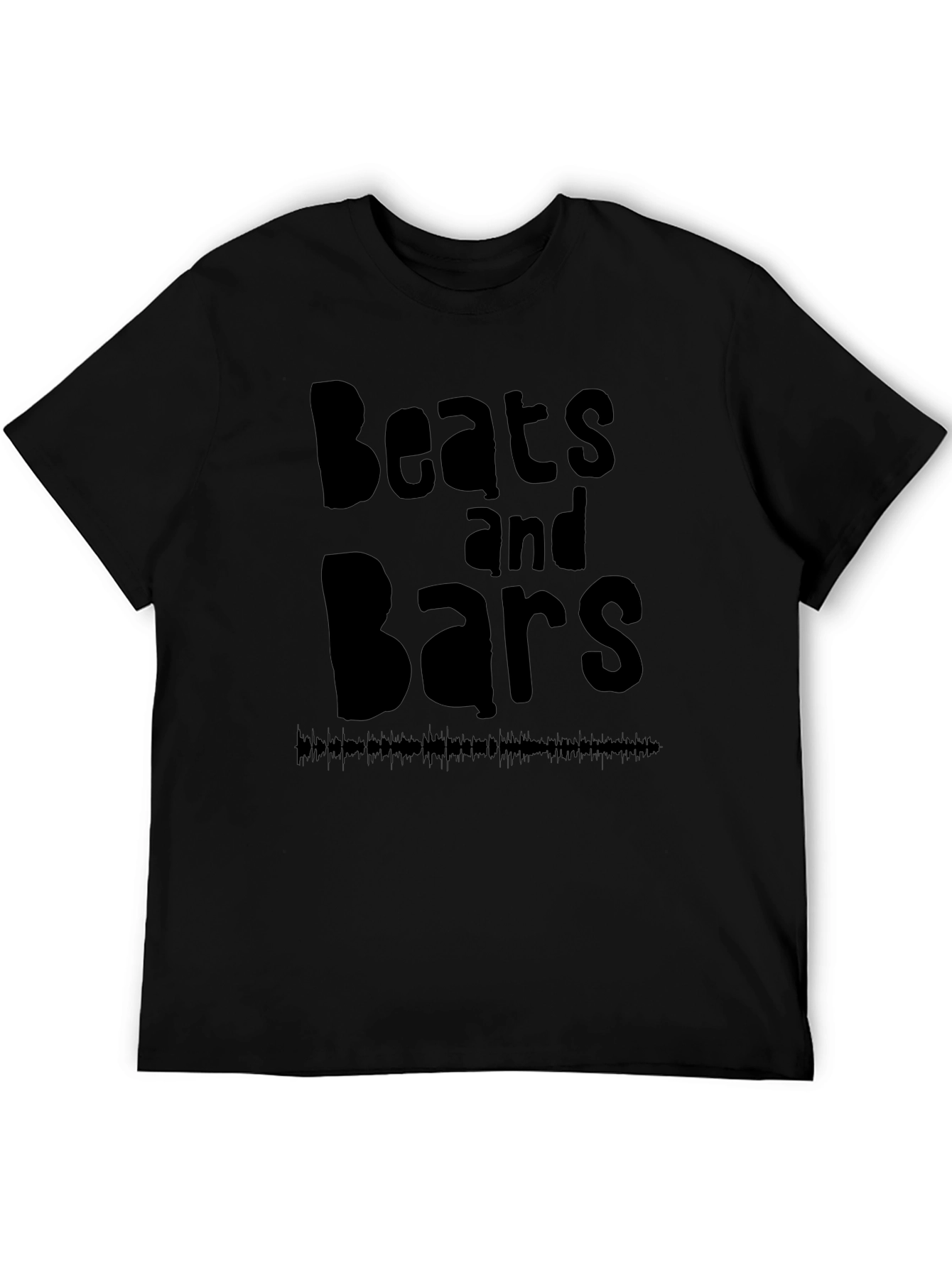 Beats and Bars Black Graphic T-Shirt