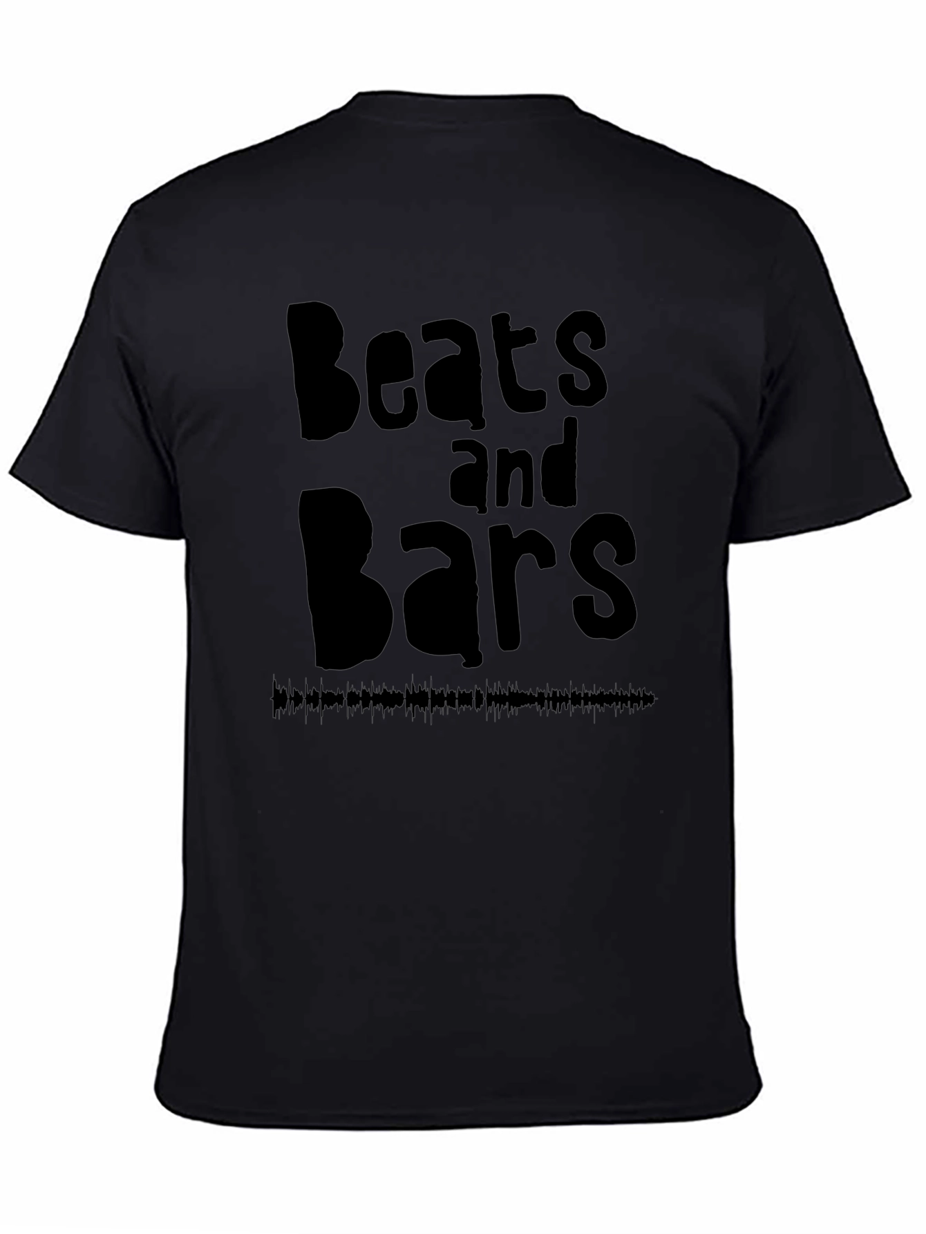 Beats and Bars Black Graphic T-Shirt
