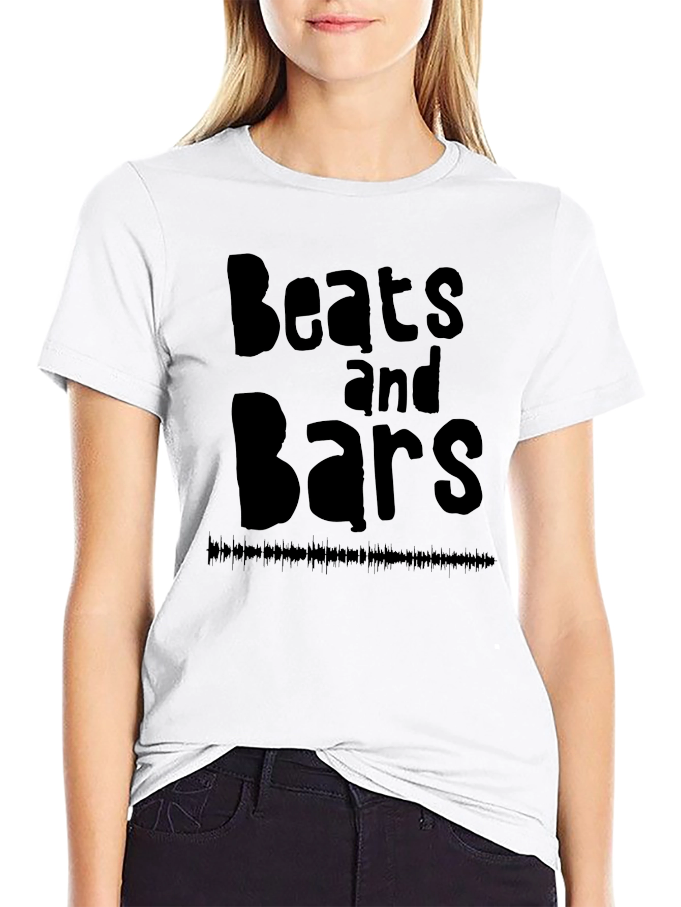 Beats and Bars Black Graphic T-Shirt
