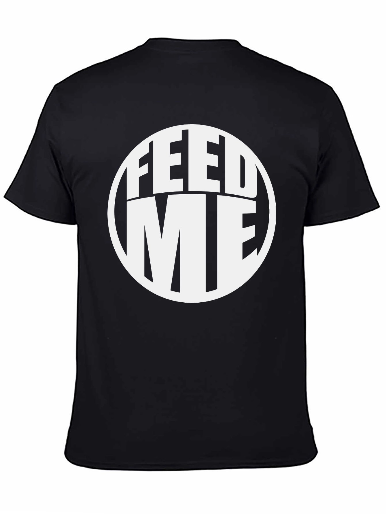 Feed Me Graphic Tee - Black Casual T-Shirt