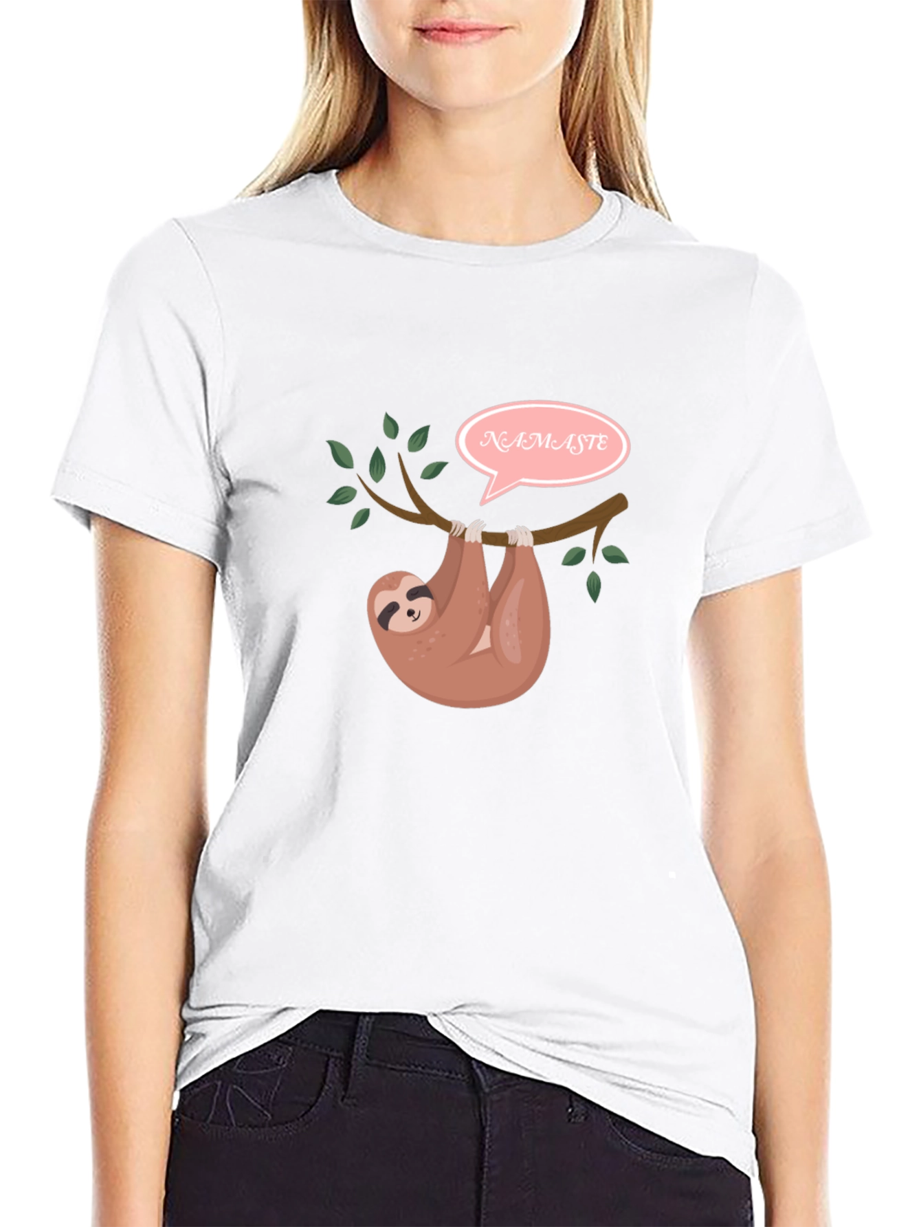 Sloth Namaste Graphic T-Shirt