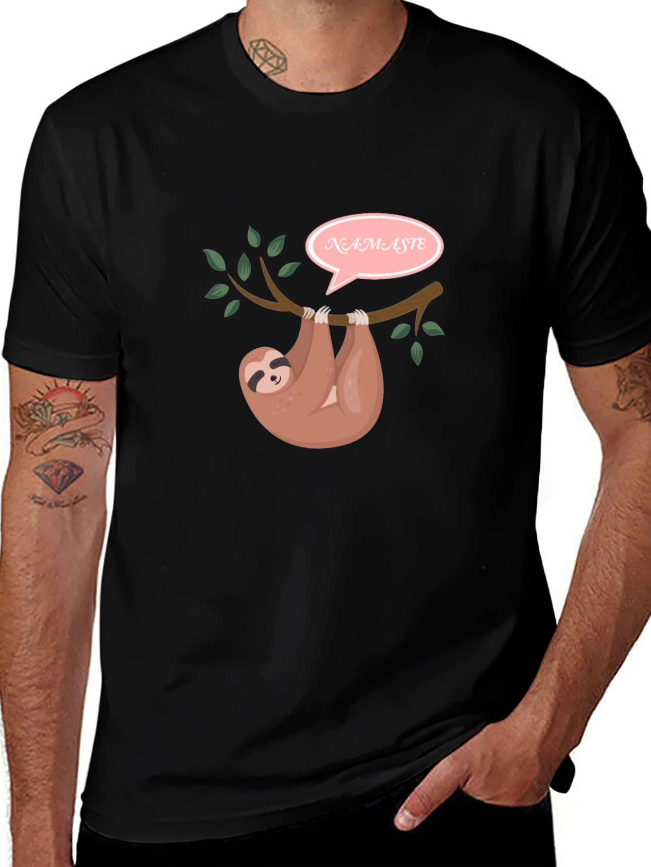 Sloth Namaste Graphic T-Shirt