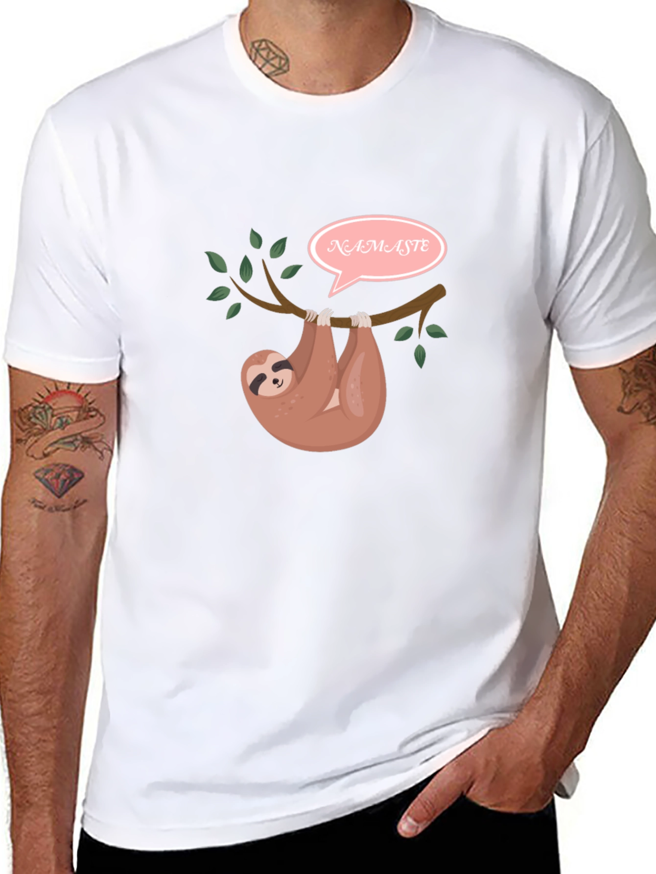 Sloth Namaste Graphic T-Shirt