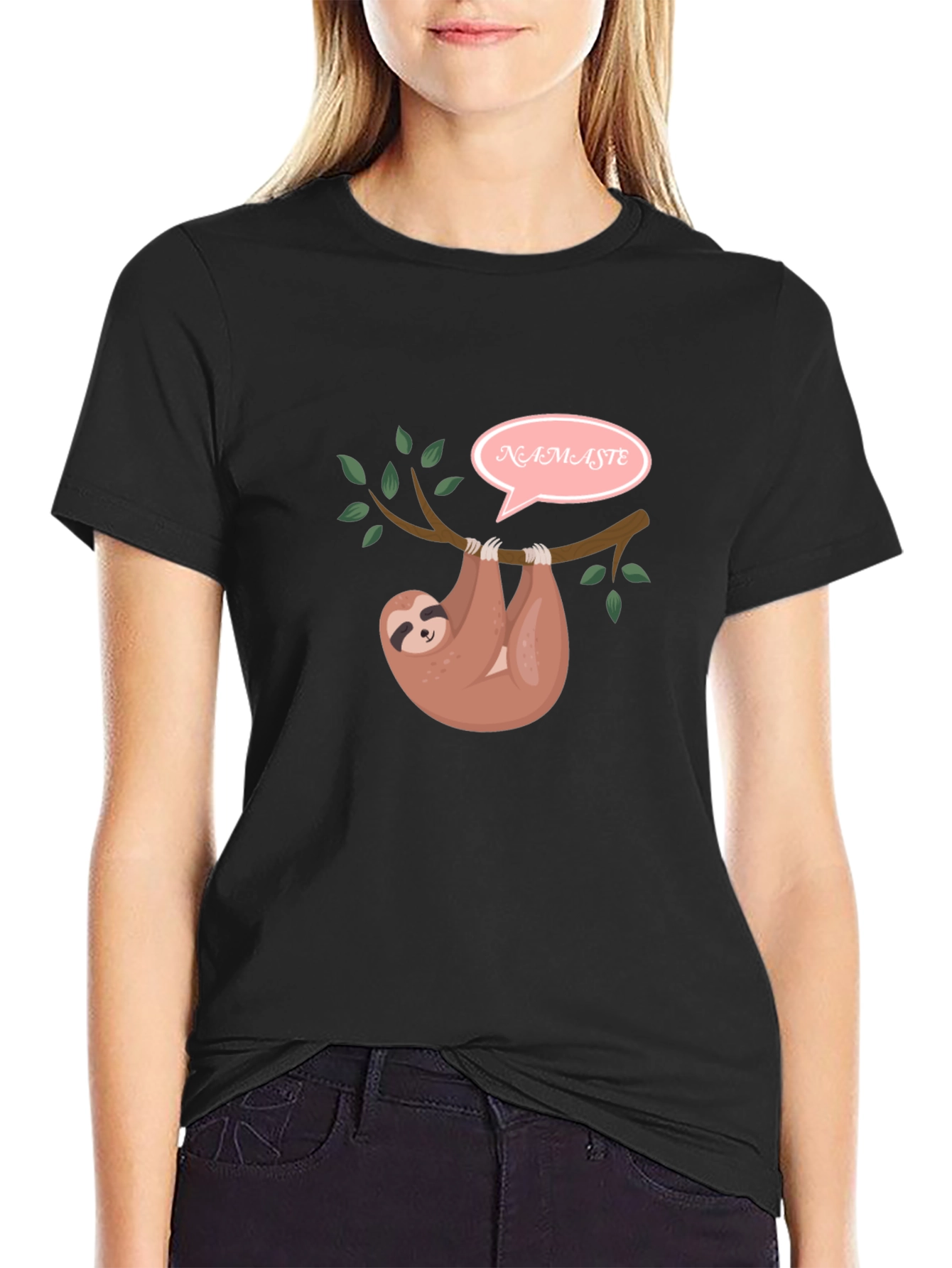 Sloth Namaste Graphic T-Shirt