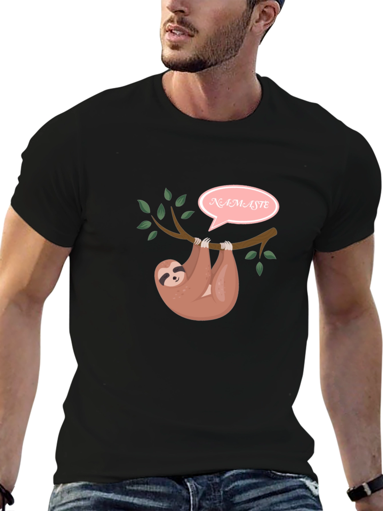 Sloth Namaste Graphic T-Shirt
